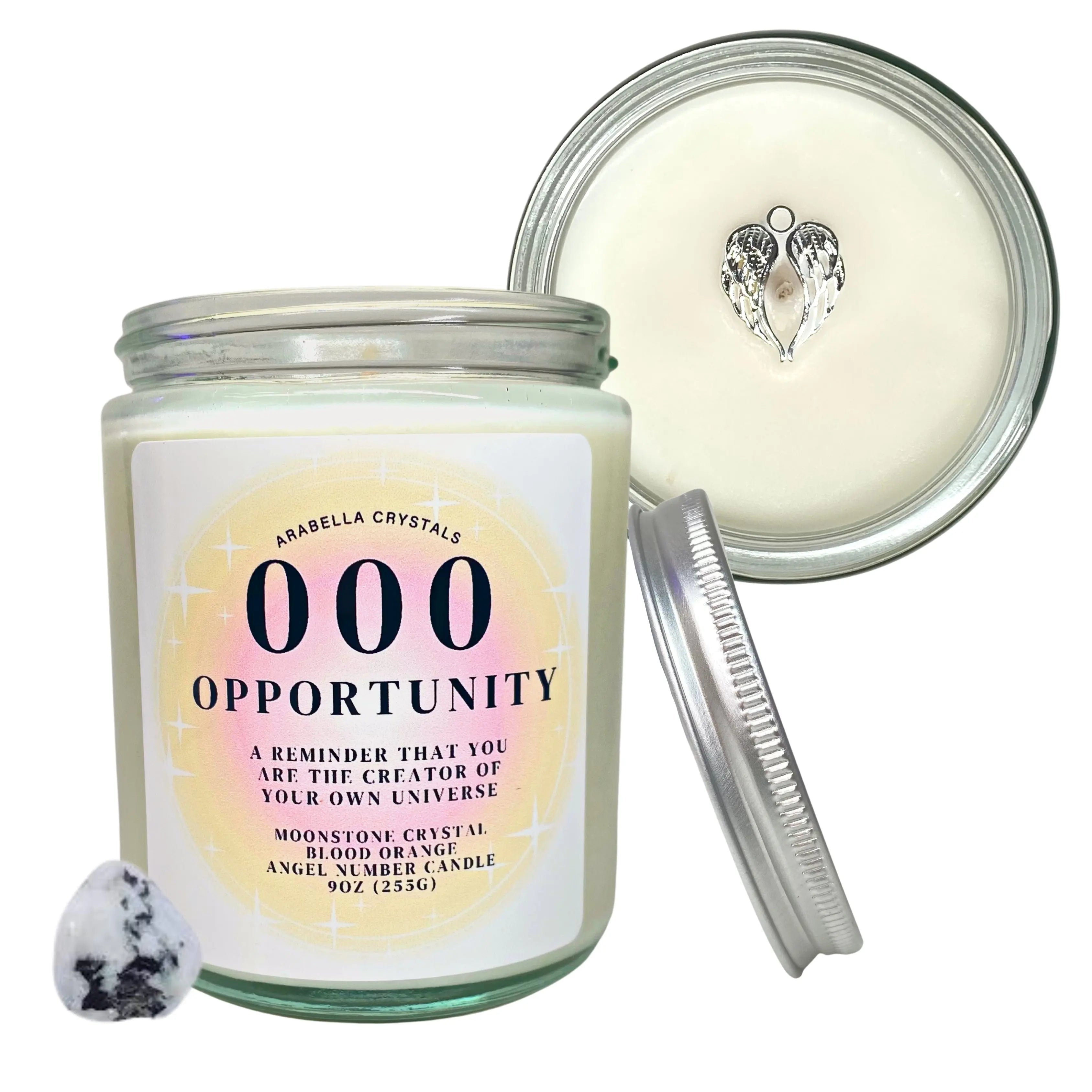 000 Opportunity Angel Number Candle Notes of: Blood Orange, Lemon & Mandarin