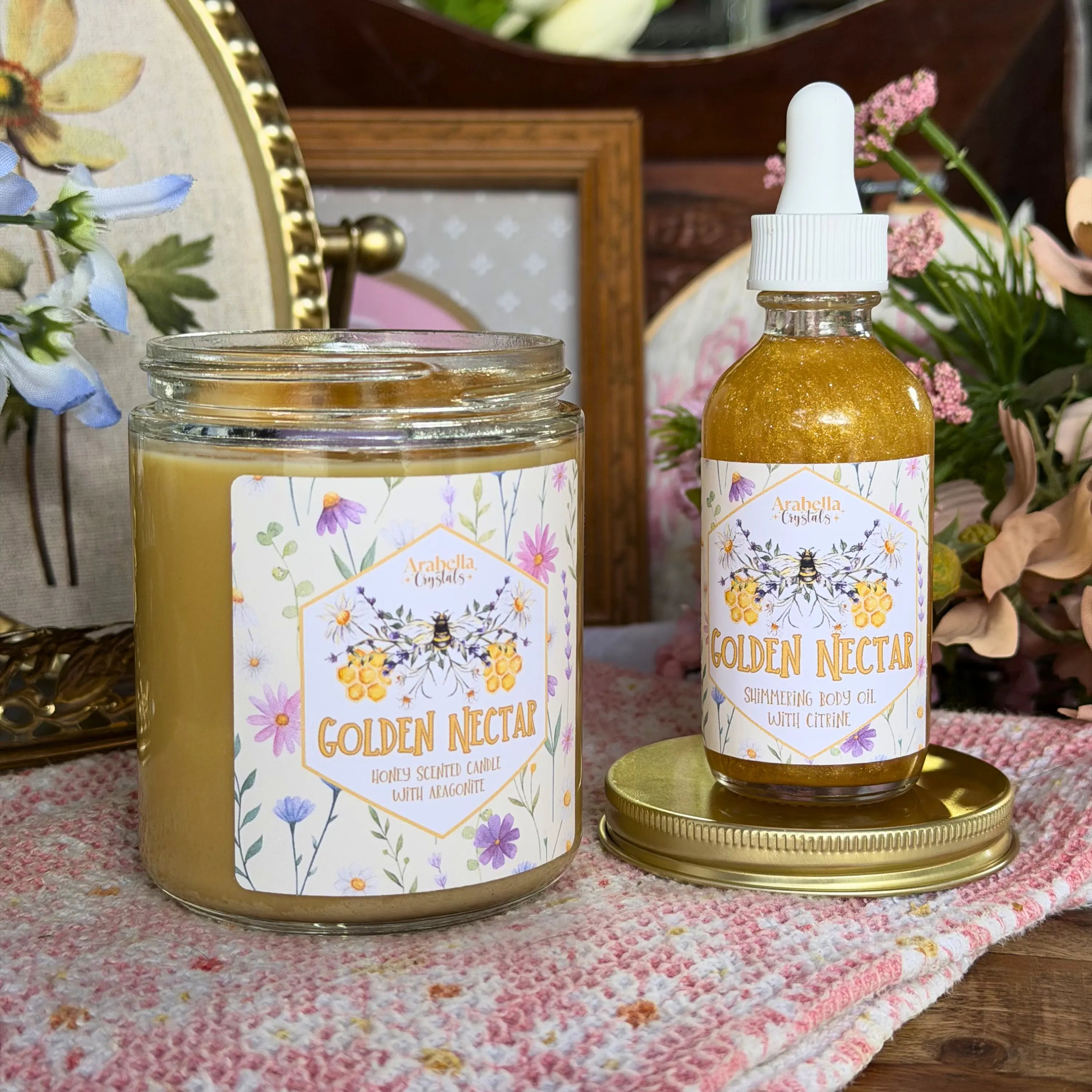 Golden Nectar Spring Homestead Soy Candle Notes of: Honey, Sugar & Spice