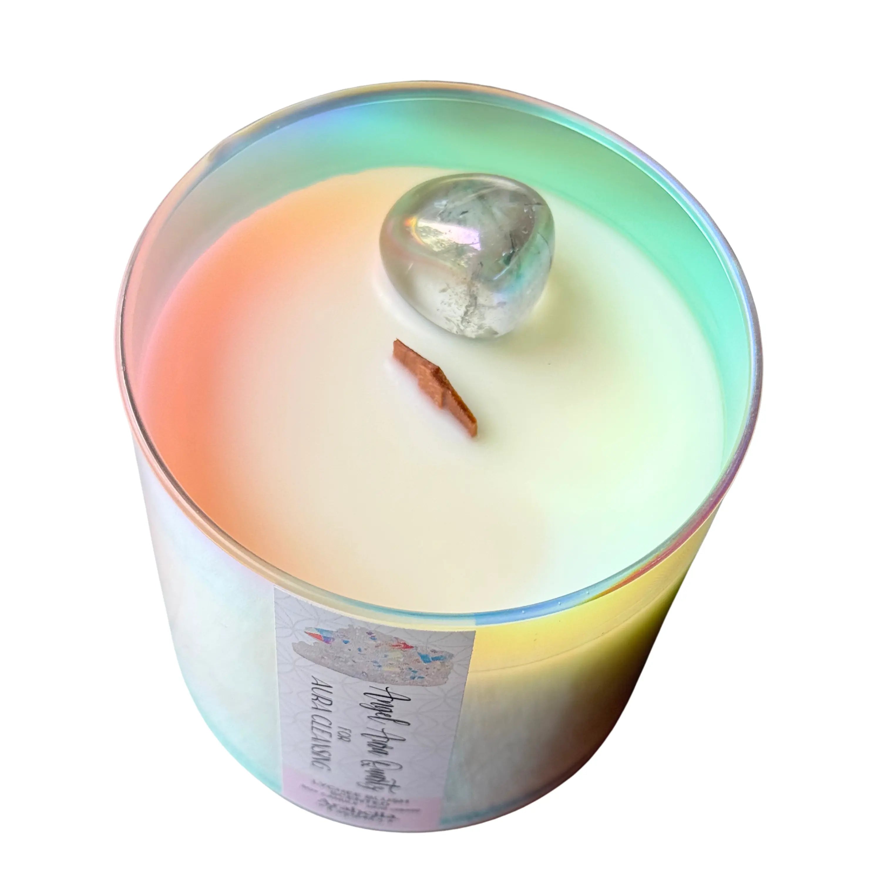 Angel Aura Crystal Candle Notes of: Lychee, Lotus & Sugar