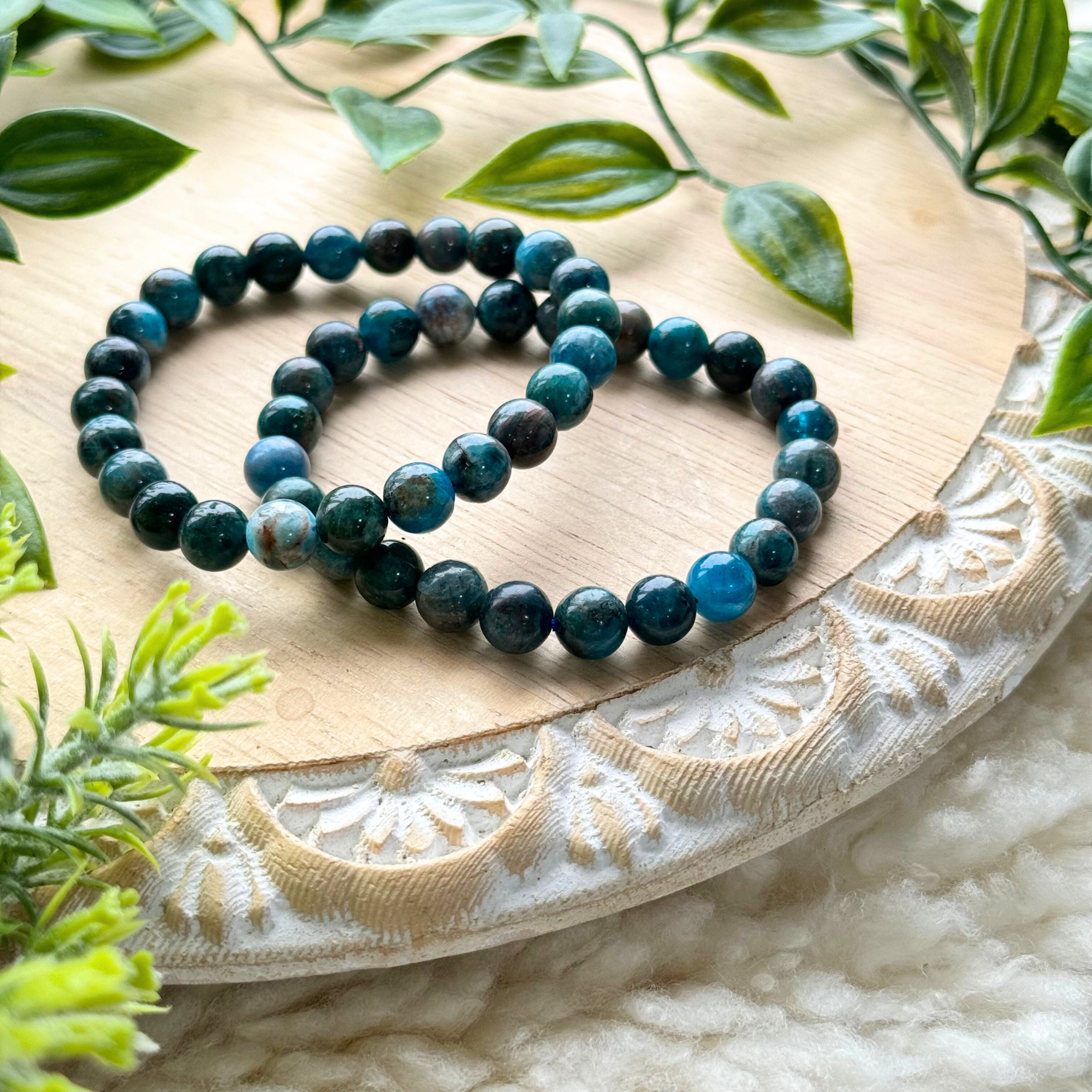 Apatite Beaded Gemstone Bracelet