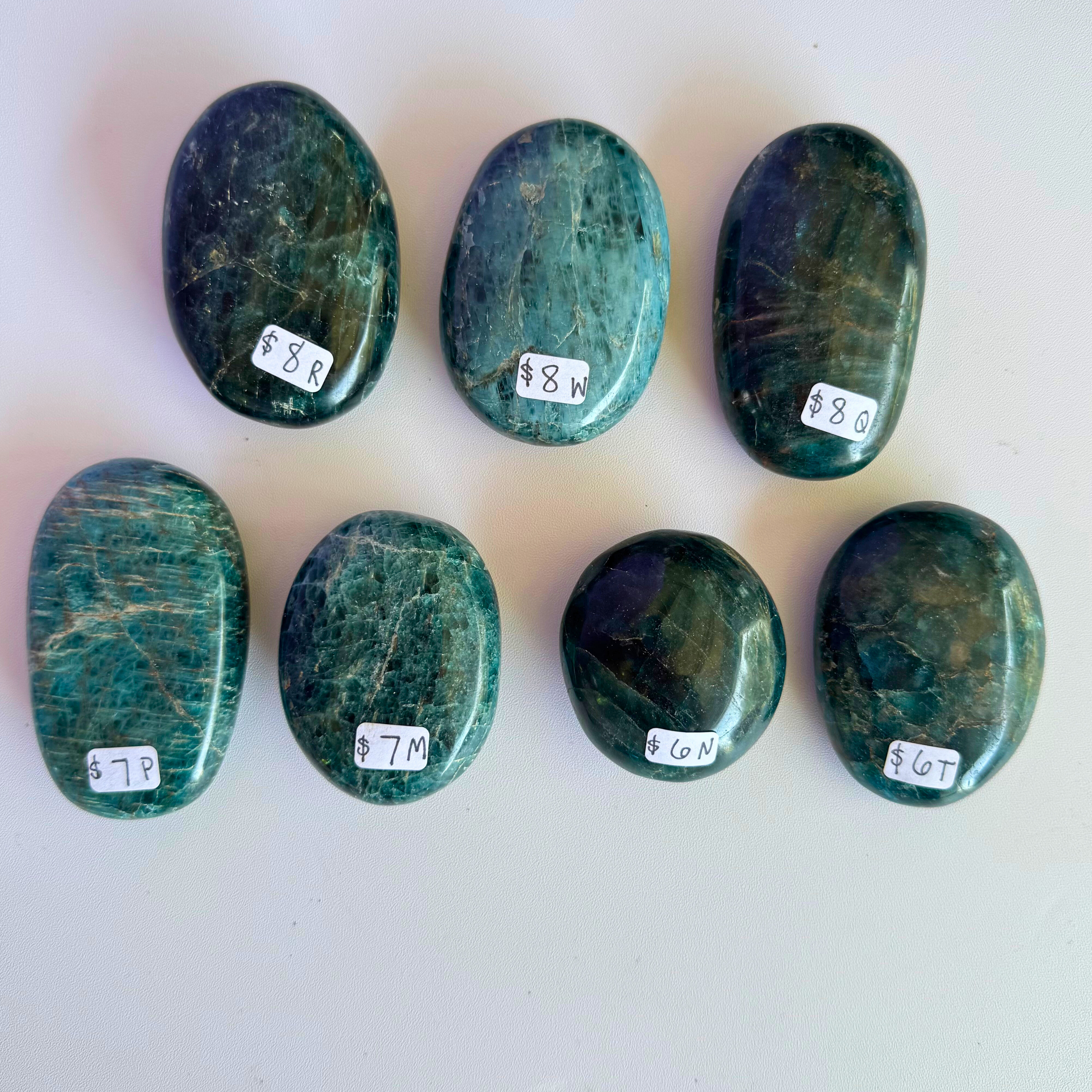 Blue Apatite Palm Stones