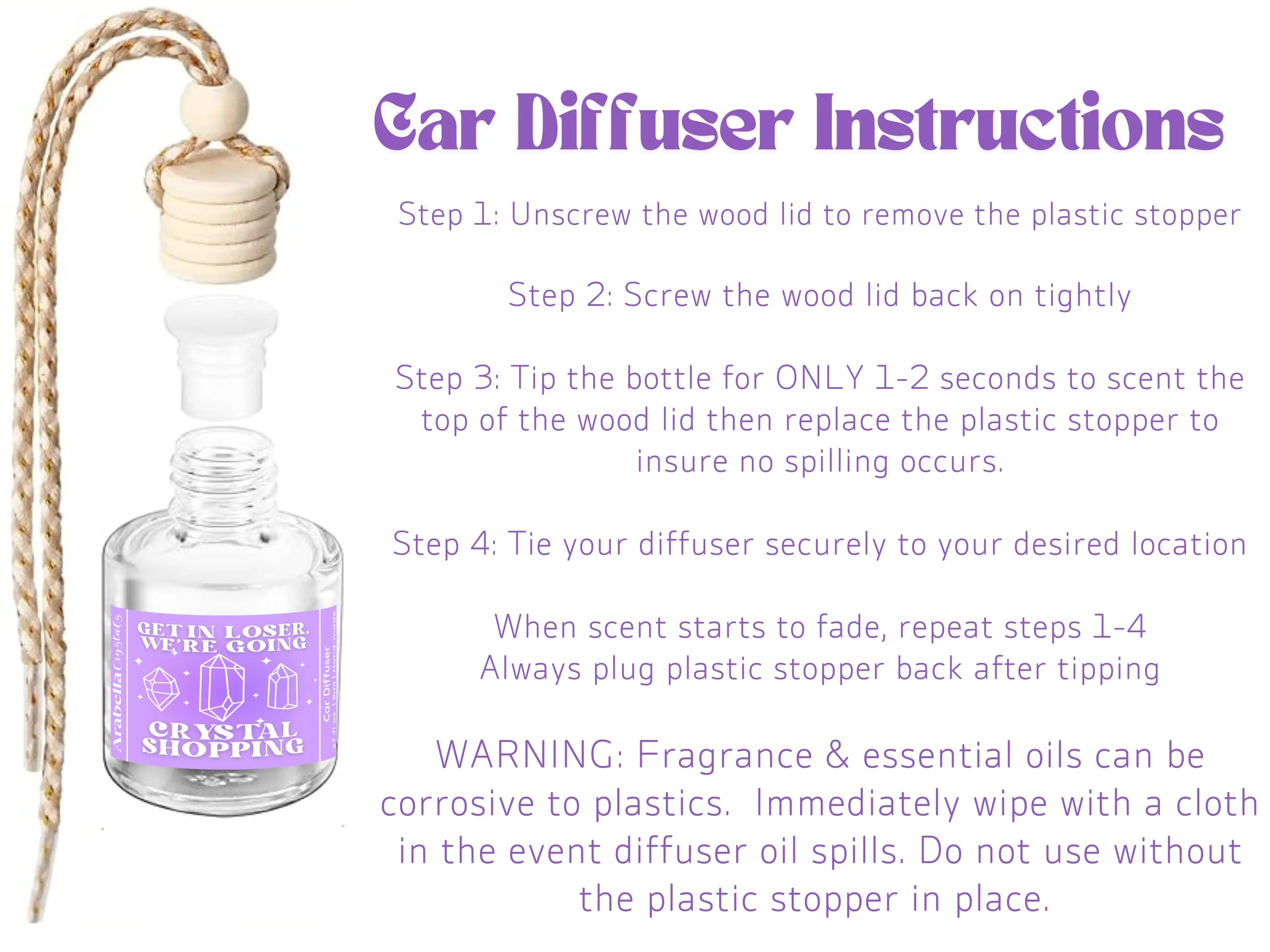 Hanging Car Diffuser Arabella Crystals