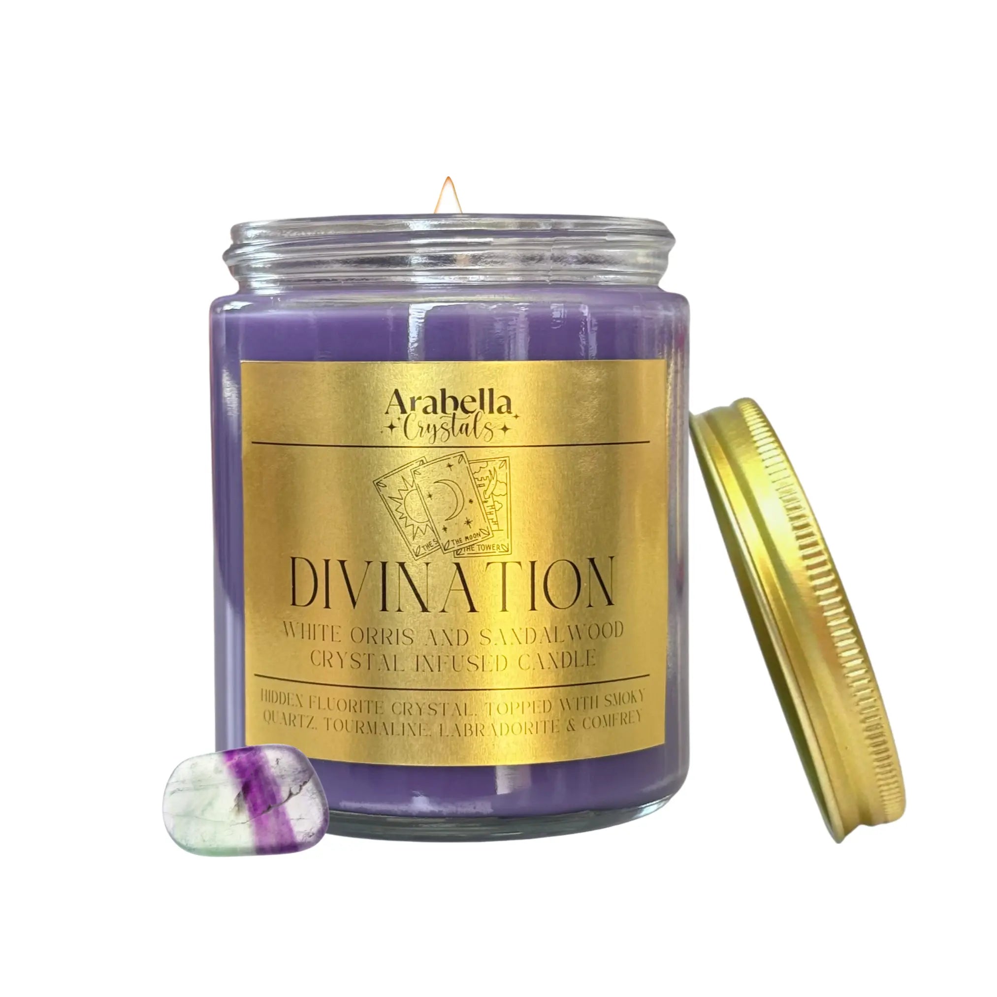 Divination Ritual Candle Notes of: Sea Salt, Orris & Sandalwood
