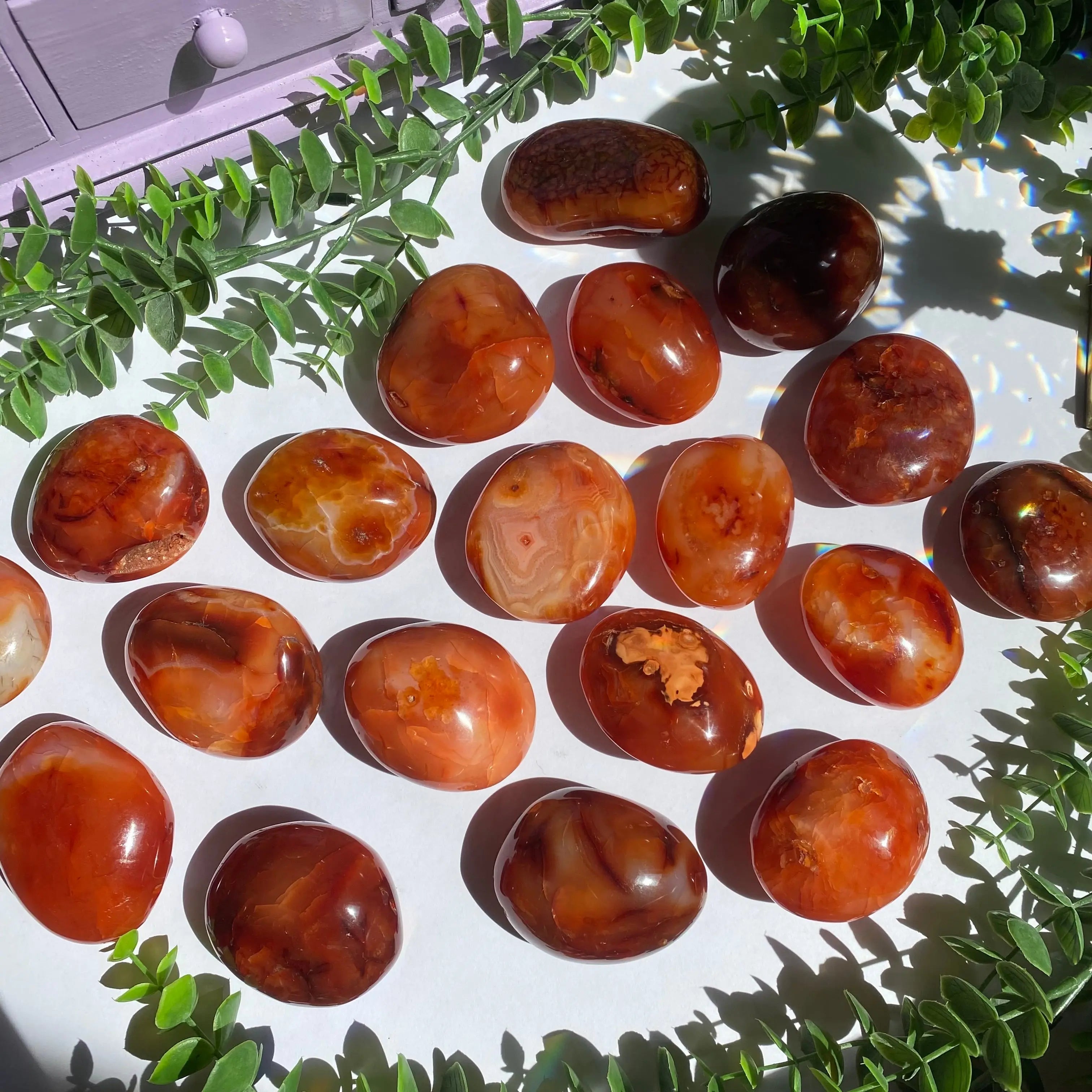 Carnelian Agate Palm Stone for Passion & Creativity