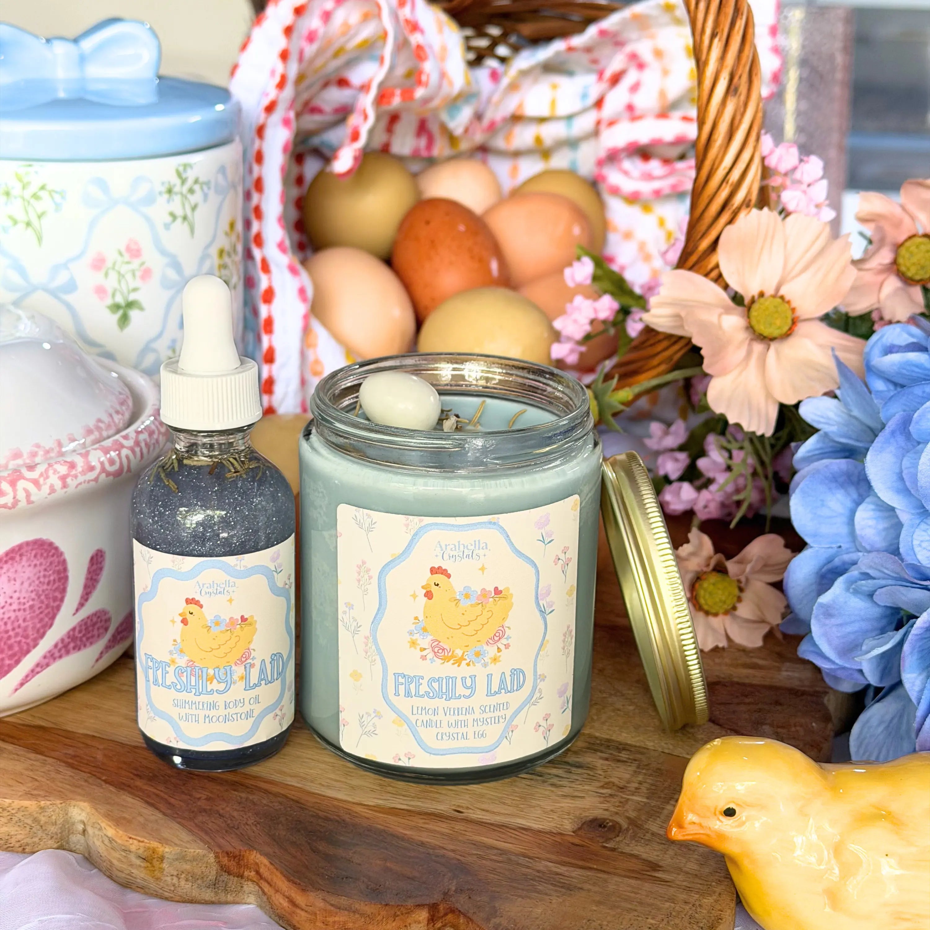 Freshly Laid Spring Homestead Soy Candle Notes of: Lemon Peel, Lemongrass & Light Musk