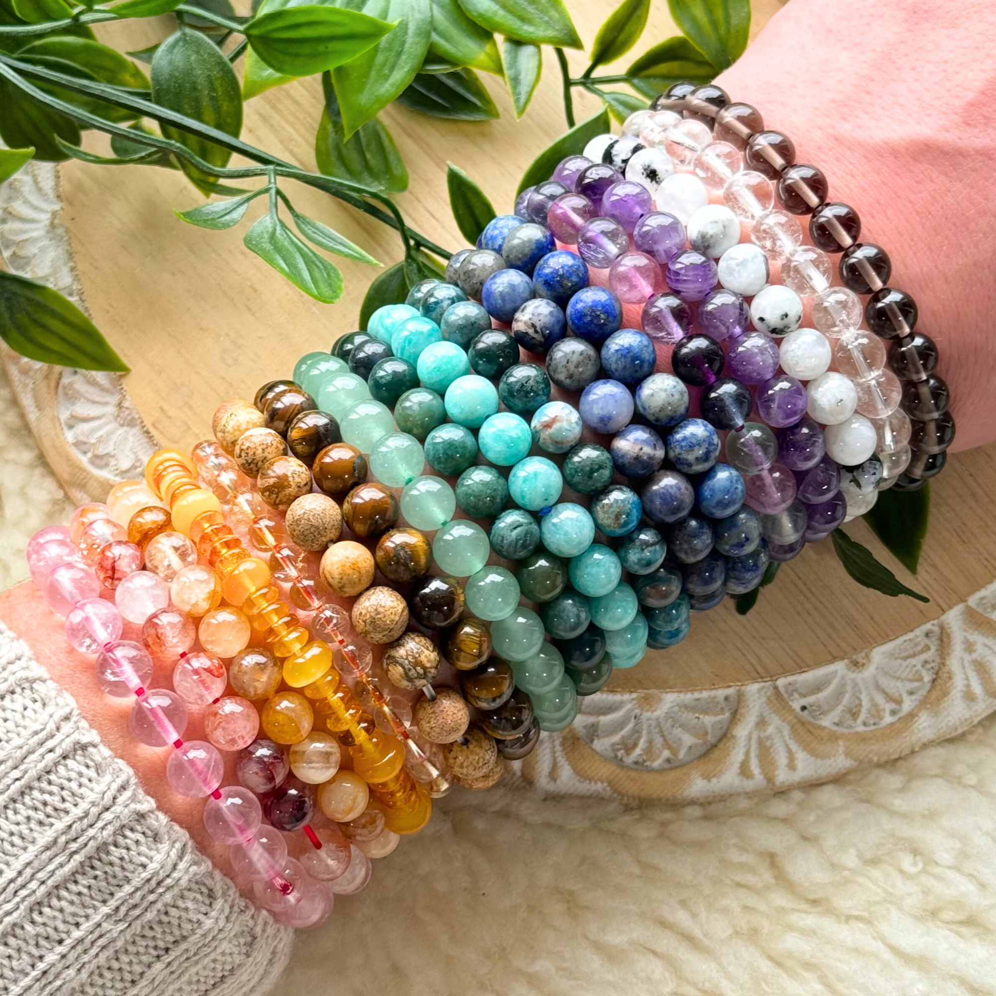 Apatite Beaded Gemstone Bracelet
