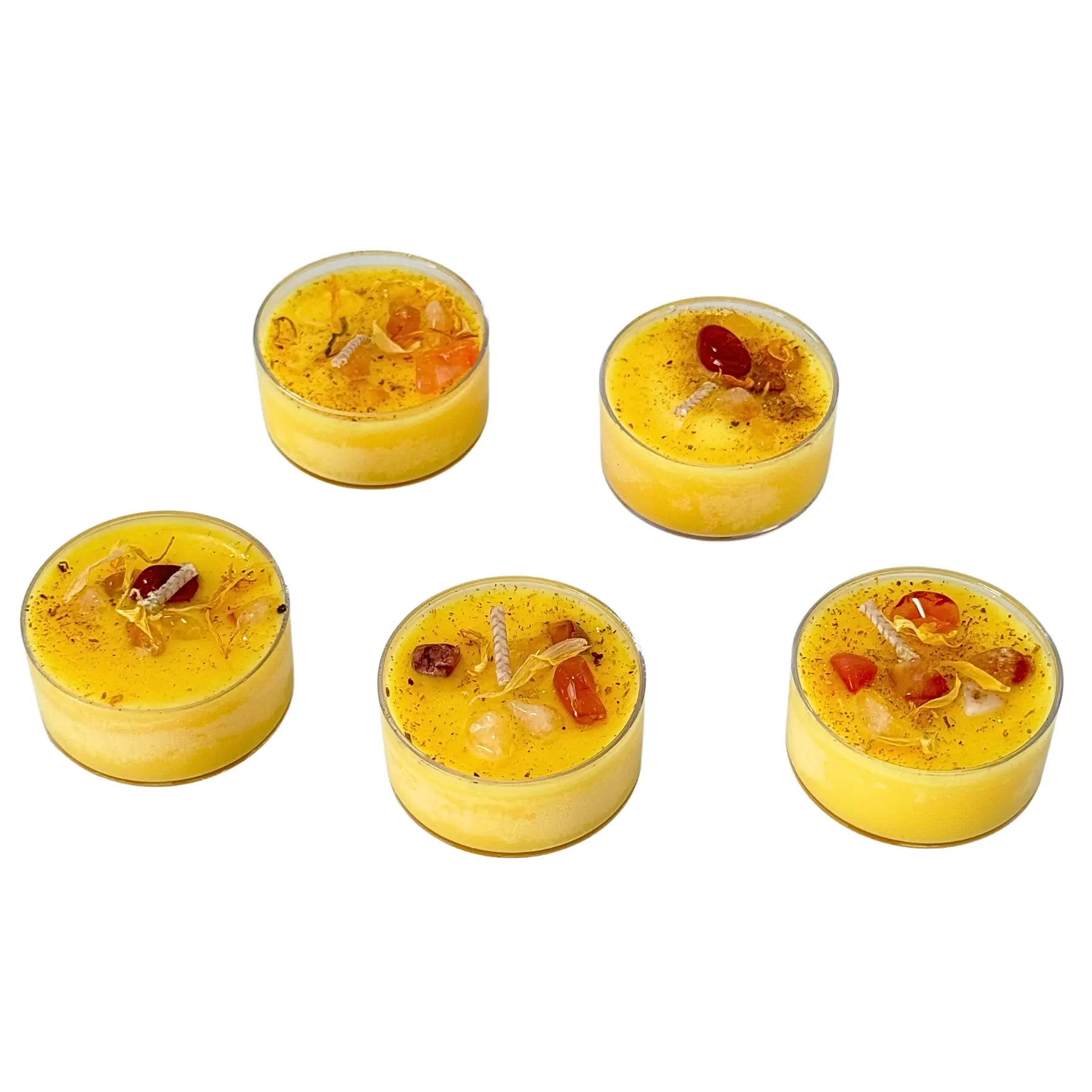 Golden Glow Ritual Tea Light Candles Notes of: Bergamot, Orange Blossom & Sandalwood