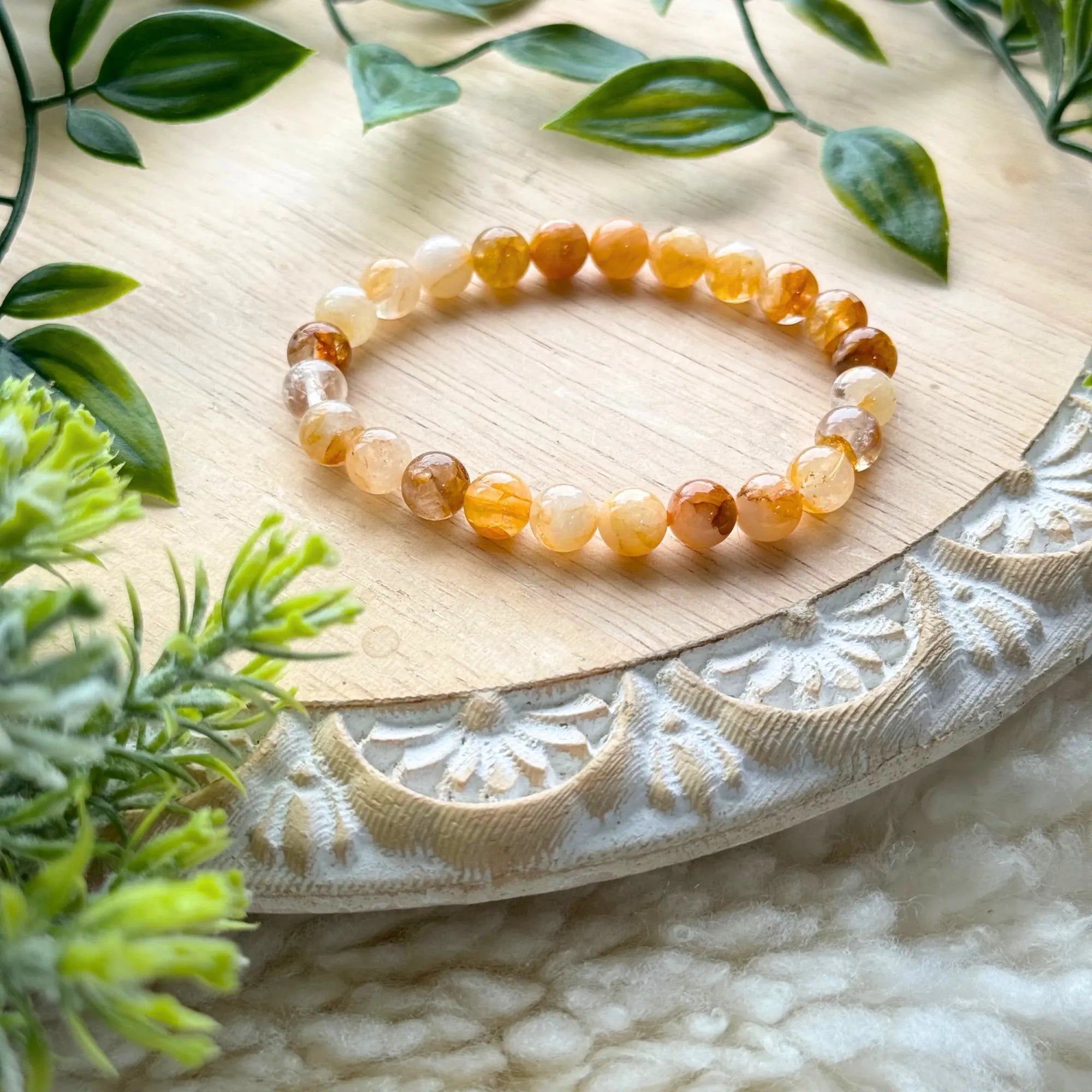 Golden Healer Beaded Gemstone Bracelet Arabella Crystals