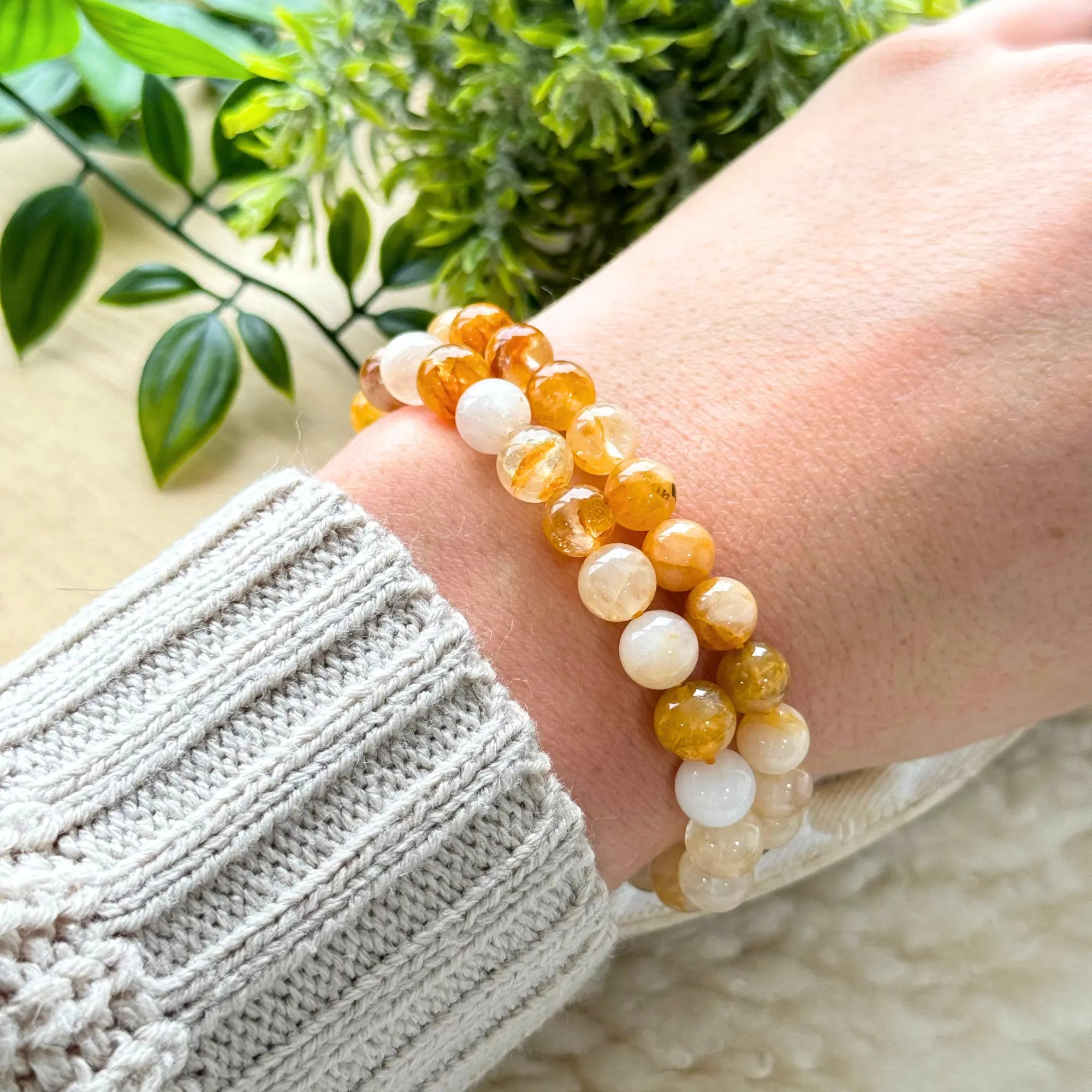 Golden Healer Beaded Gemstone Bracelet Arabella Crystals