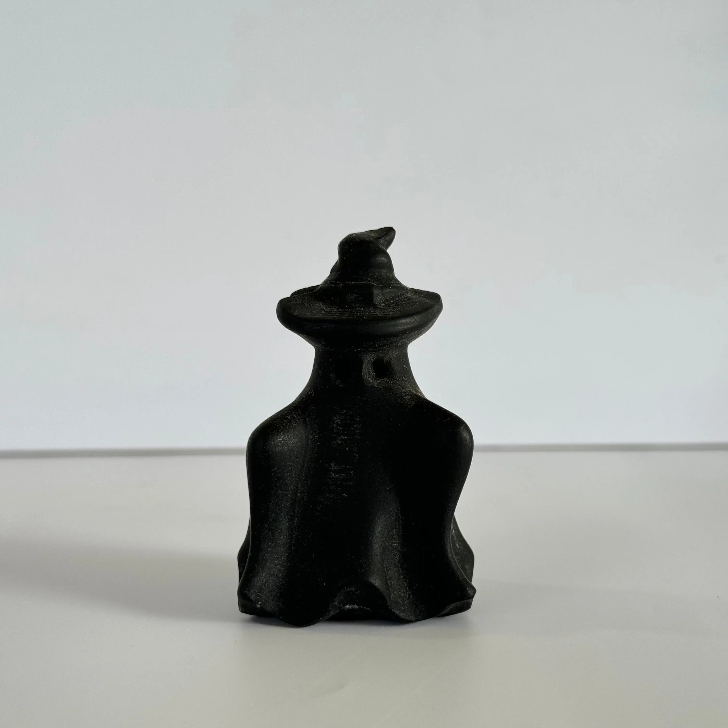 Obsidian Ghost with Witches Hat Arabella Crystals