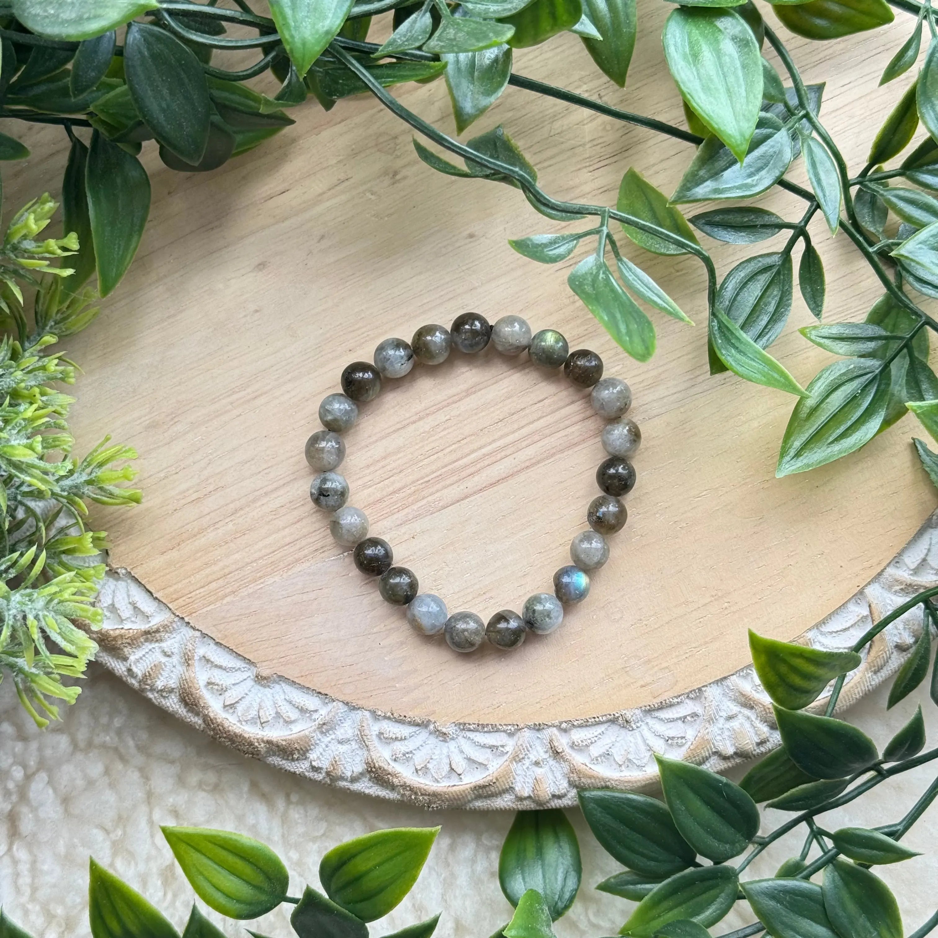 Labradorite Beaded Gemstone Bracelet Arabella Crystals