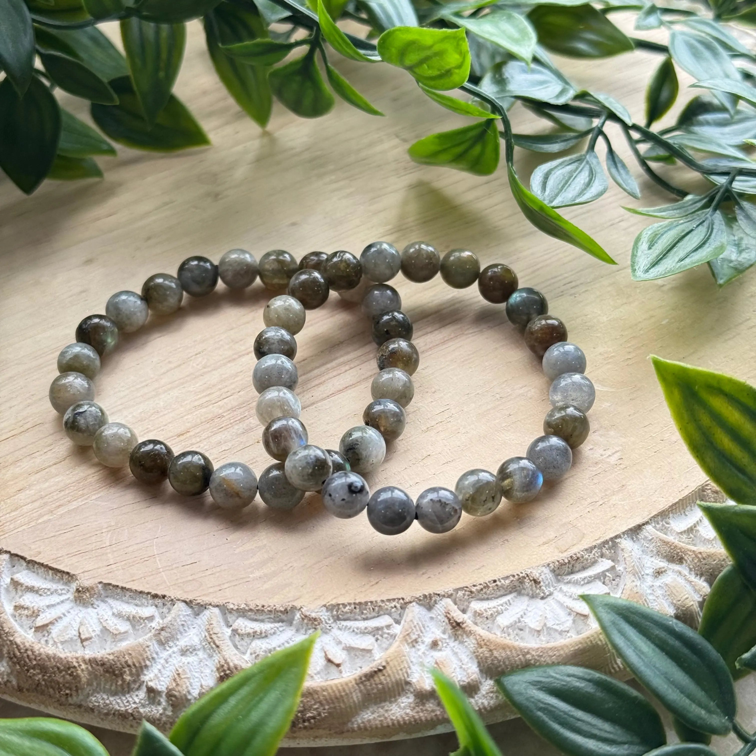 Labradorite Beaded Gemstone Bracelet Arabella Crystals
