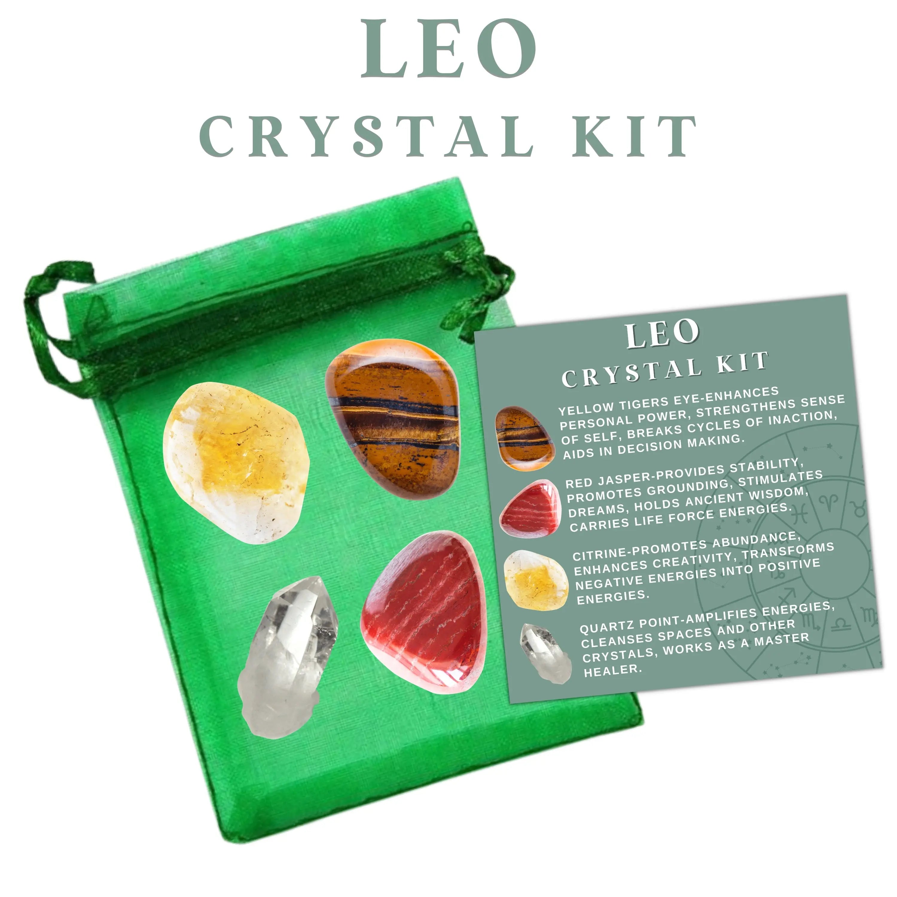 Leo Zodiac Crystal Kit Confidence, Creativity, Generosity