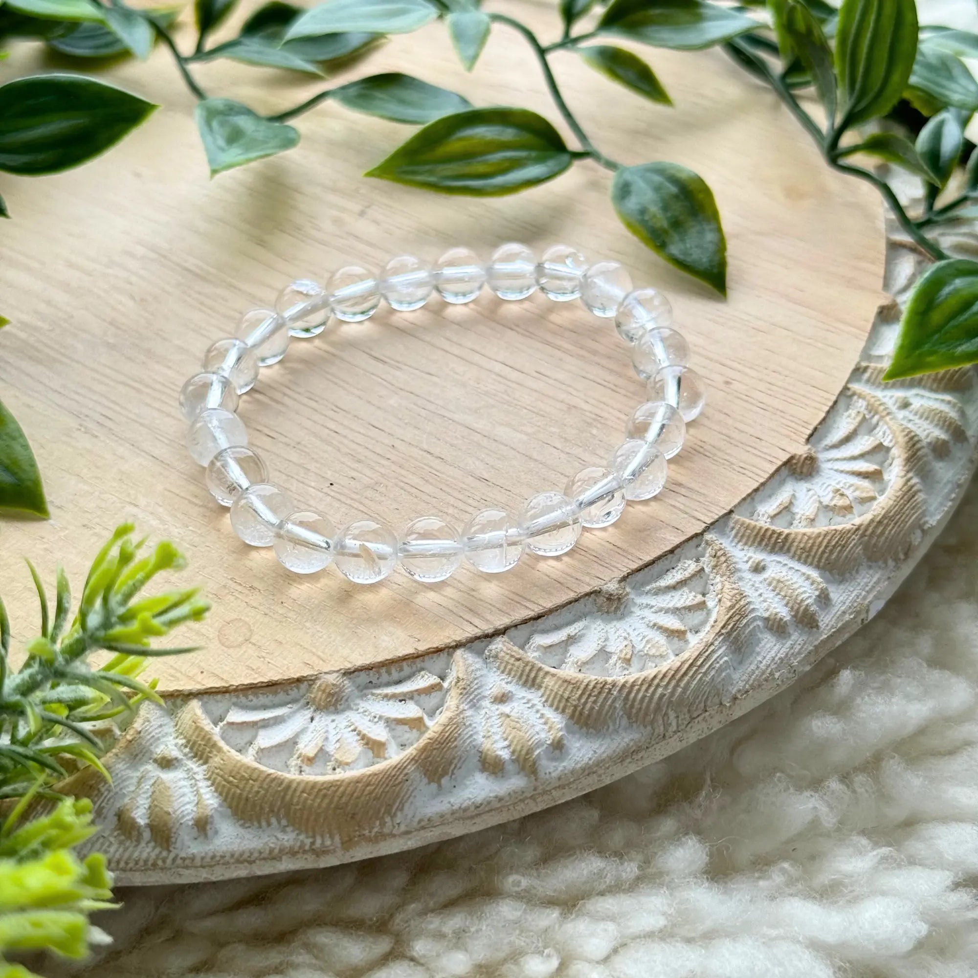 Clear Quartz Beaded Gemstone Bracelet Arabella Crystals