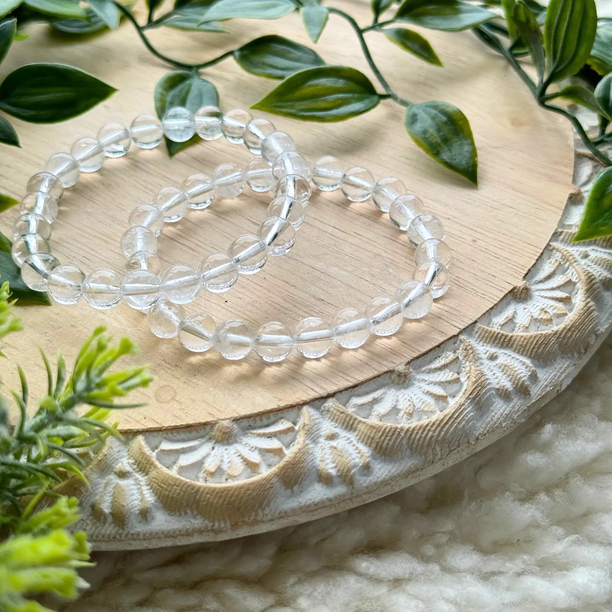 Clear Quartz Beaded Gemstone Bracelet Arabella Crystals