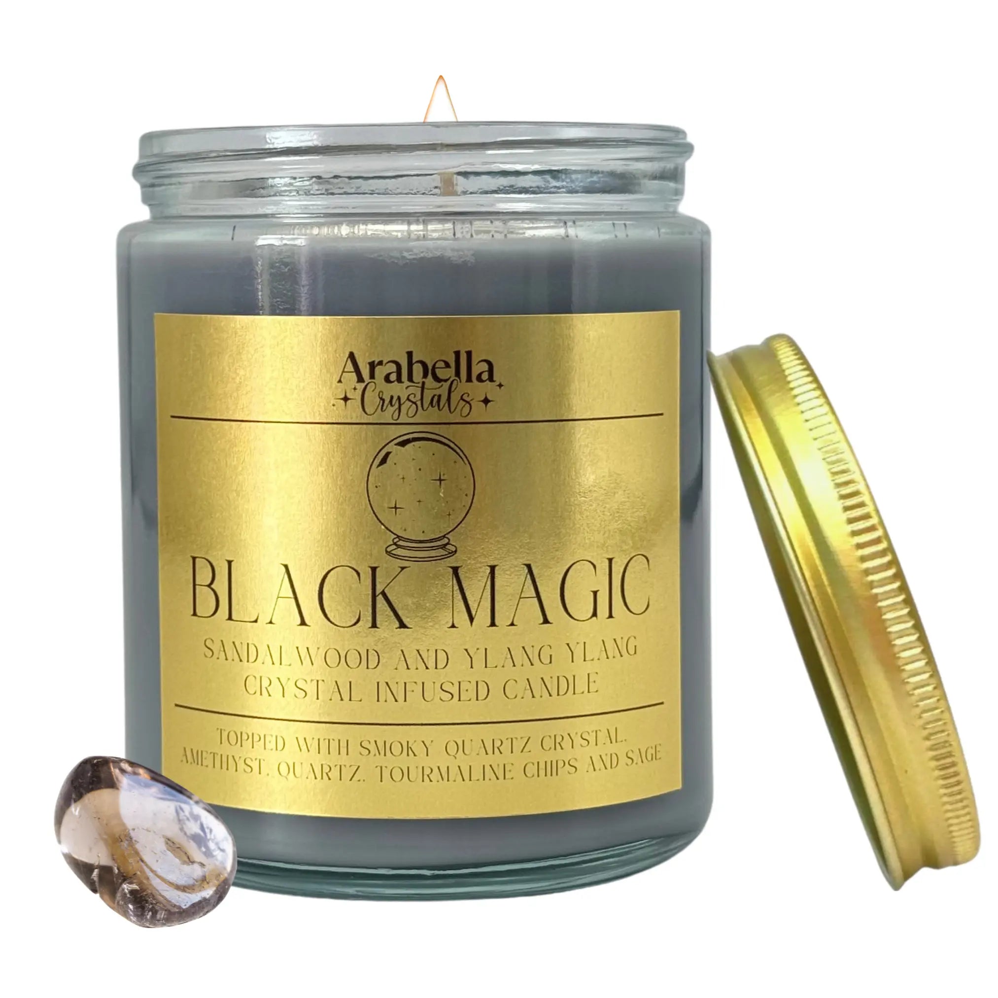 Black Magic Ritual Candle Notes of: Incense, Dark Musk & Ylang Ylang