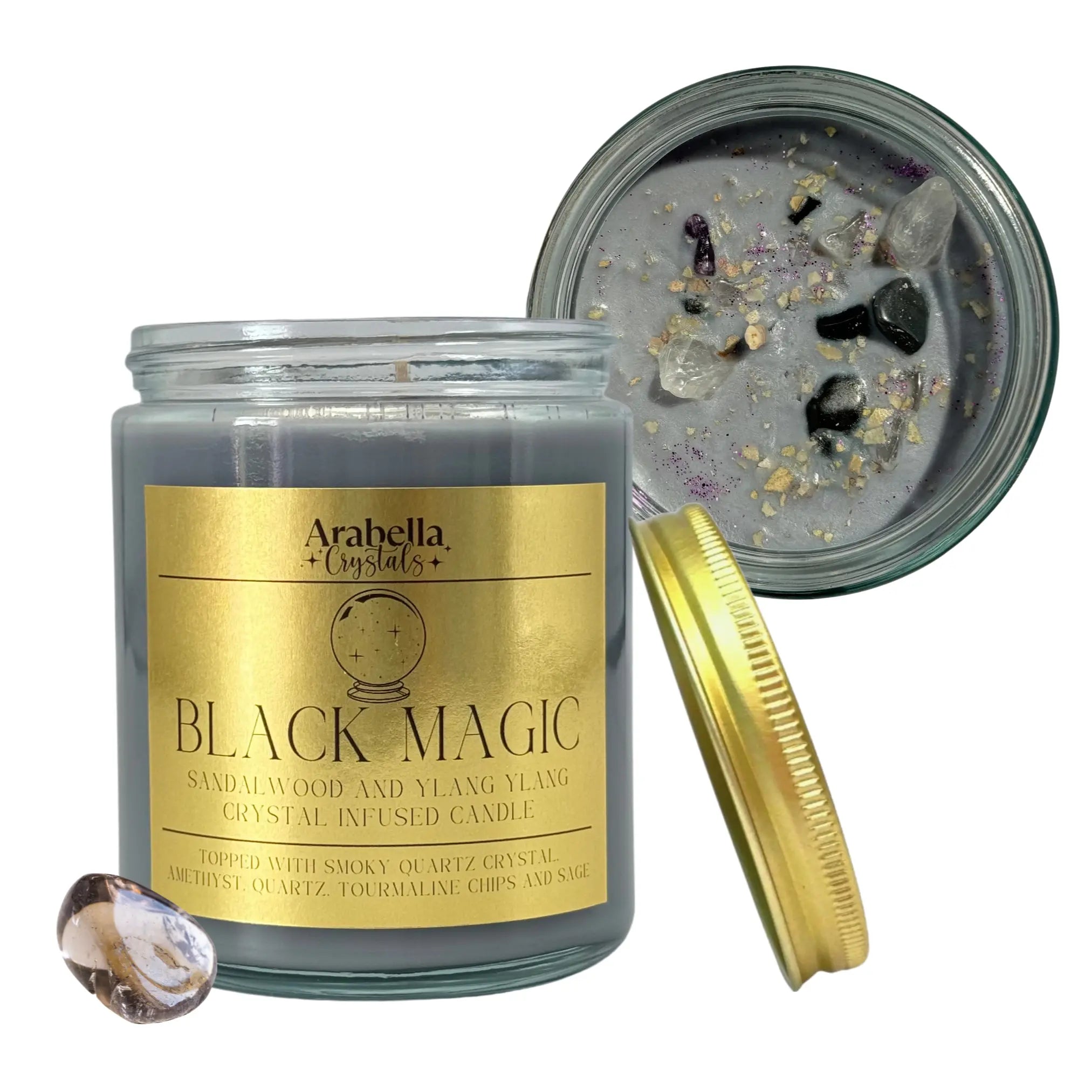 Black Magic Ritual Candle Notes of: Incense, Dark Musk & Ylang Ylang