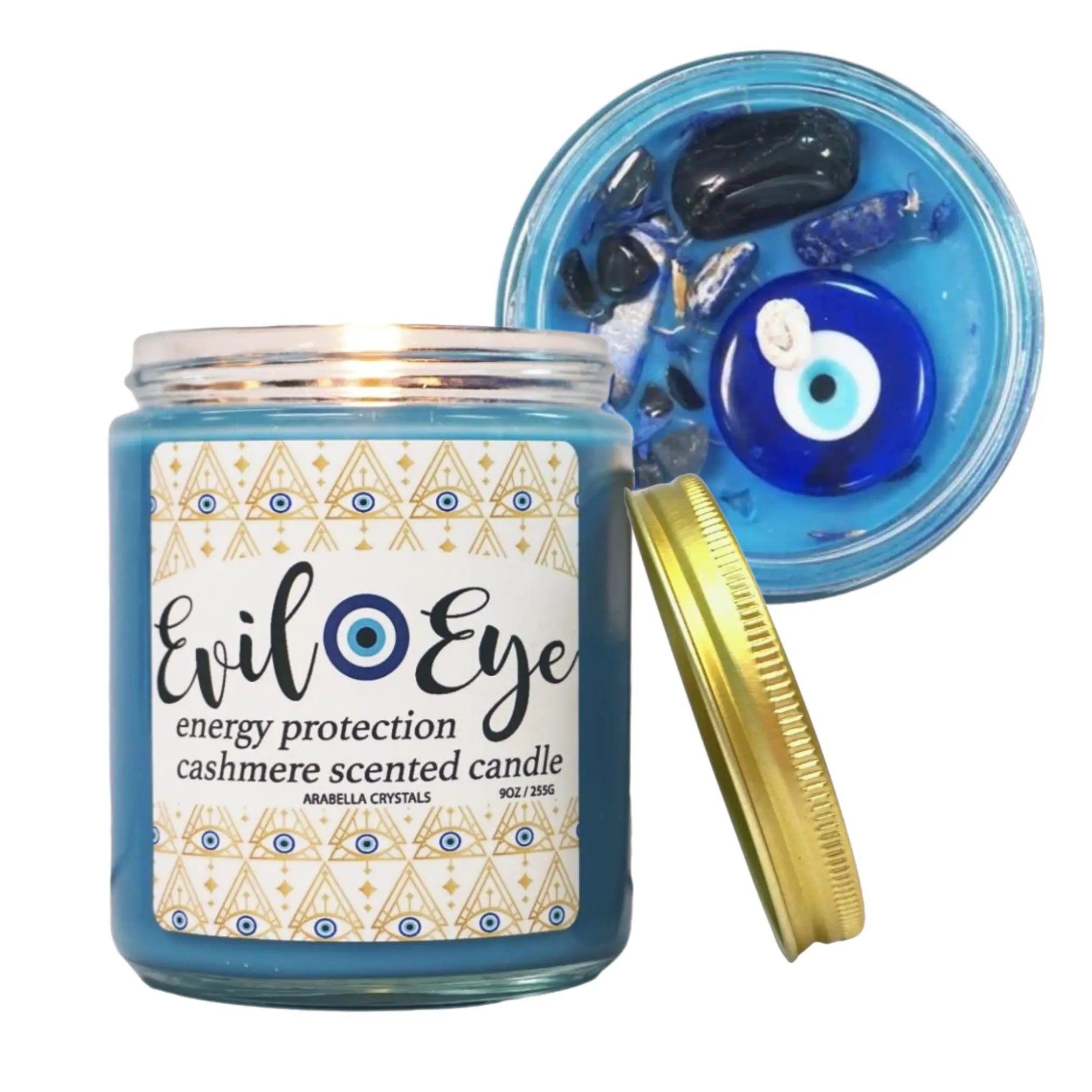 Evil Eye Ritual Candle Notes of: Bergamot, Ylang Ylang, Amber & Musk