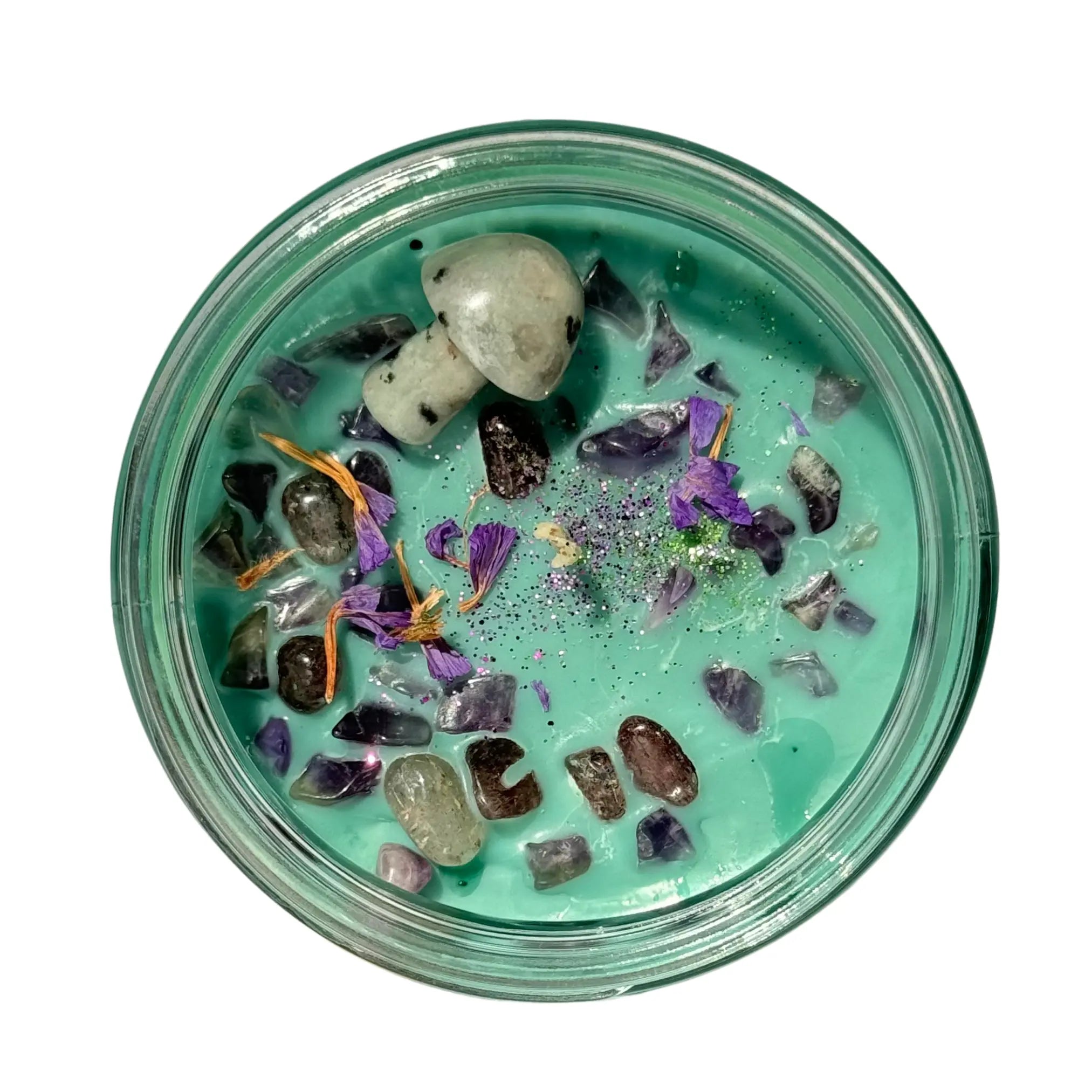 Faerie Realm Ritual Candle Notes of: Geranium, Violet, Saffron, Moss