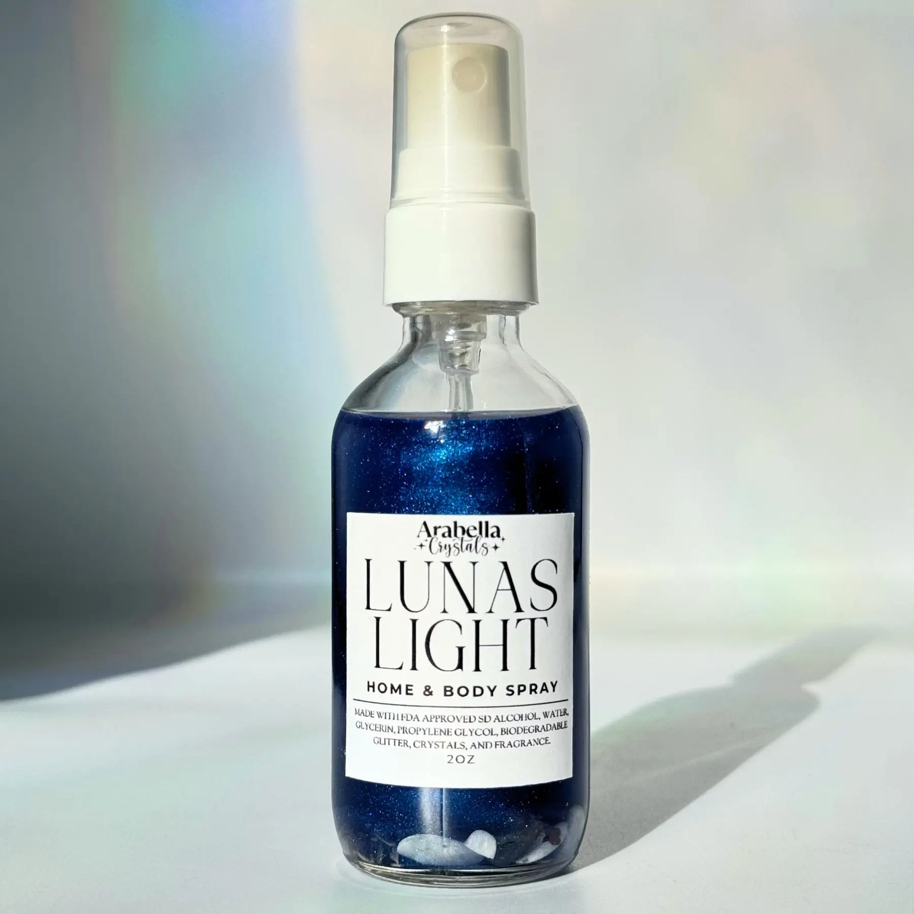 Lunas Light Shimmer Home and Body Spray Eucalyptus, Violet, Musk Scented
