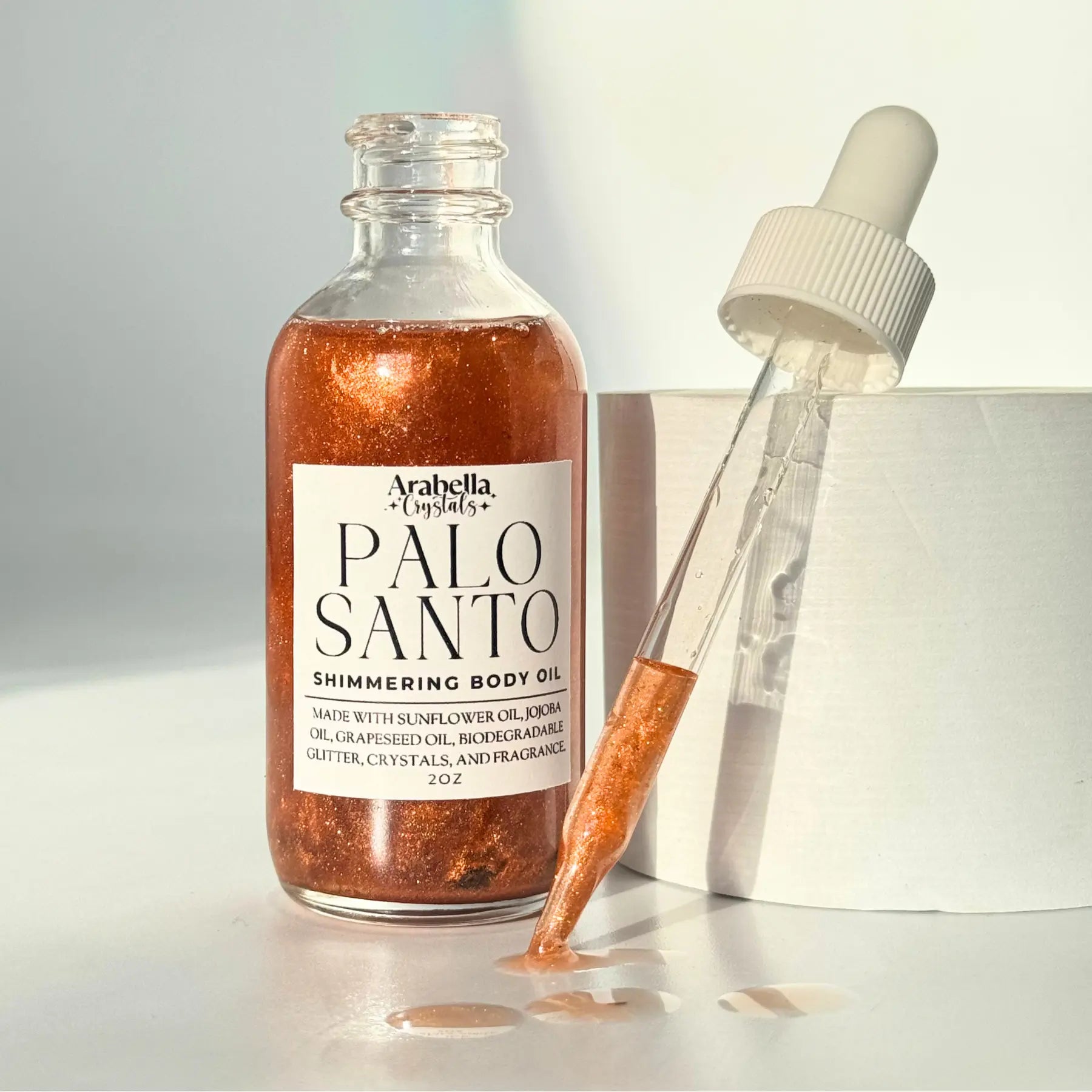Palo Santo Shimmer Oil Notes of: Moss, Incense, Palo Santo