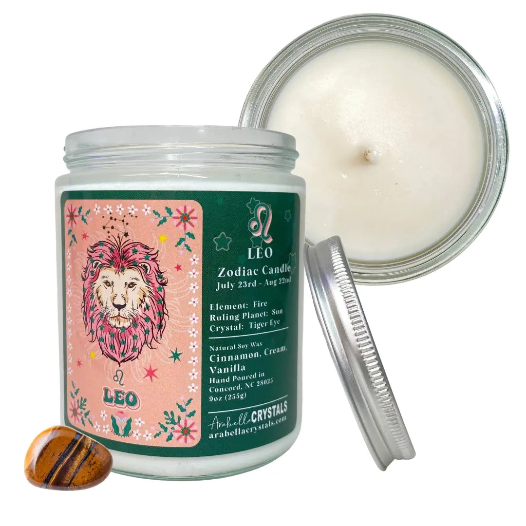 Leo Zodiac Candle Notes of: Cinnamon, Cream & Vanilla