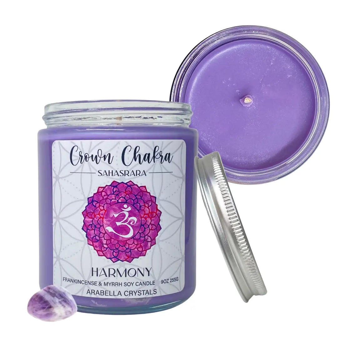 Crown Chakra Candle Notes of: Frankincense, Myrrh & Amber