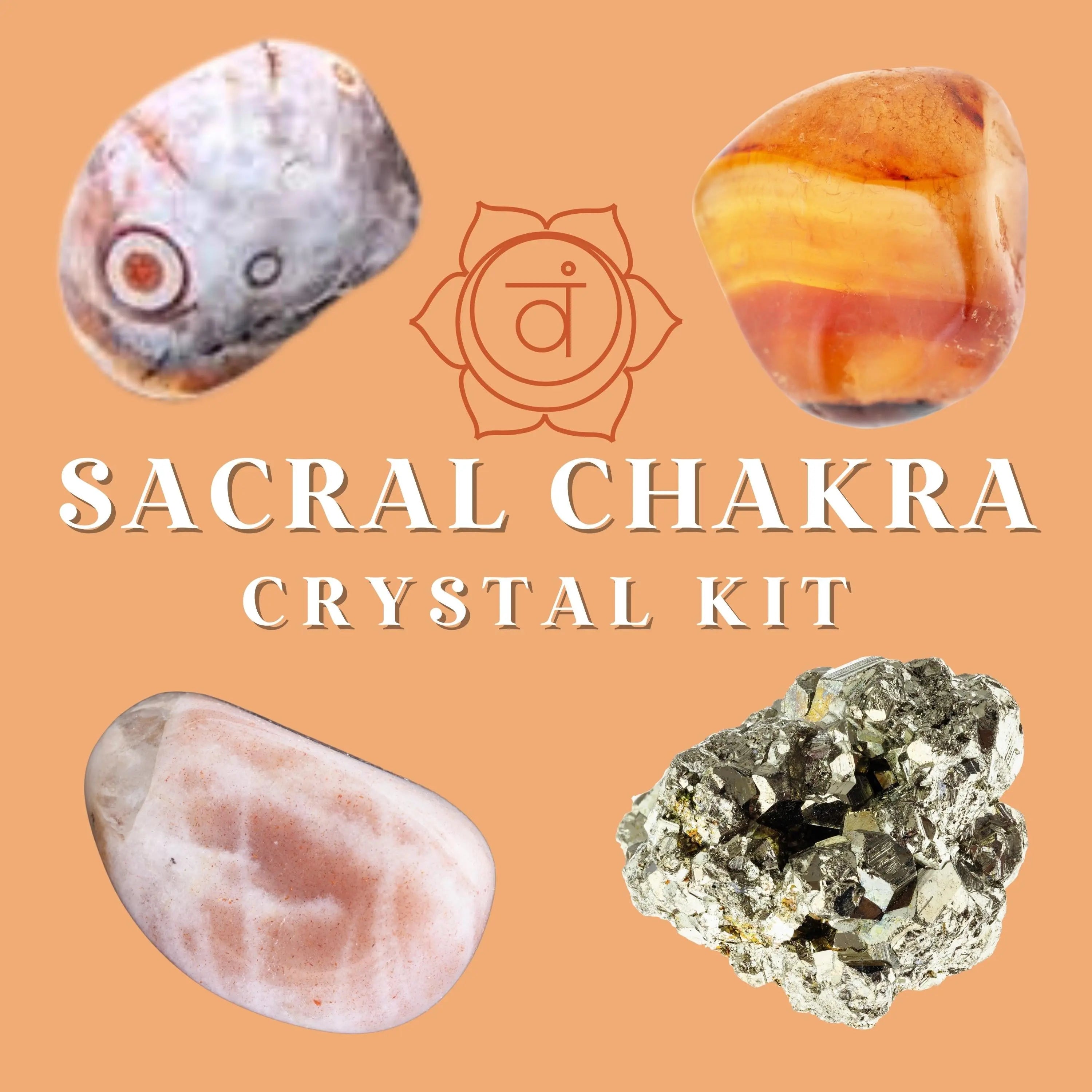 Sacral Chakra Crystal Kit Creativity, Emotion, Pleasure