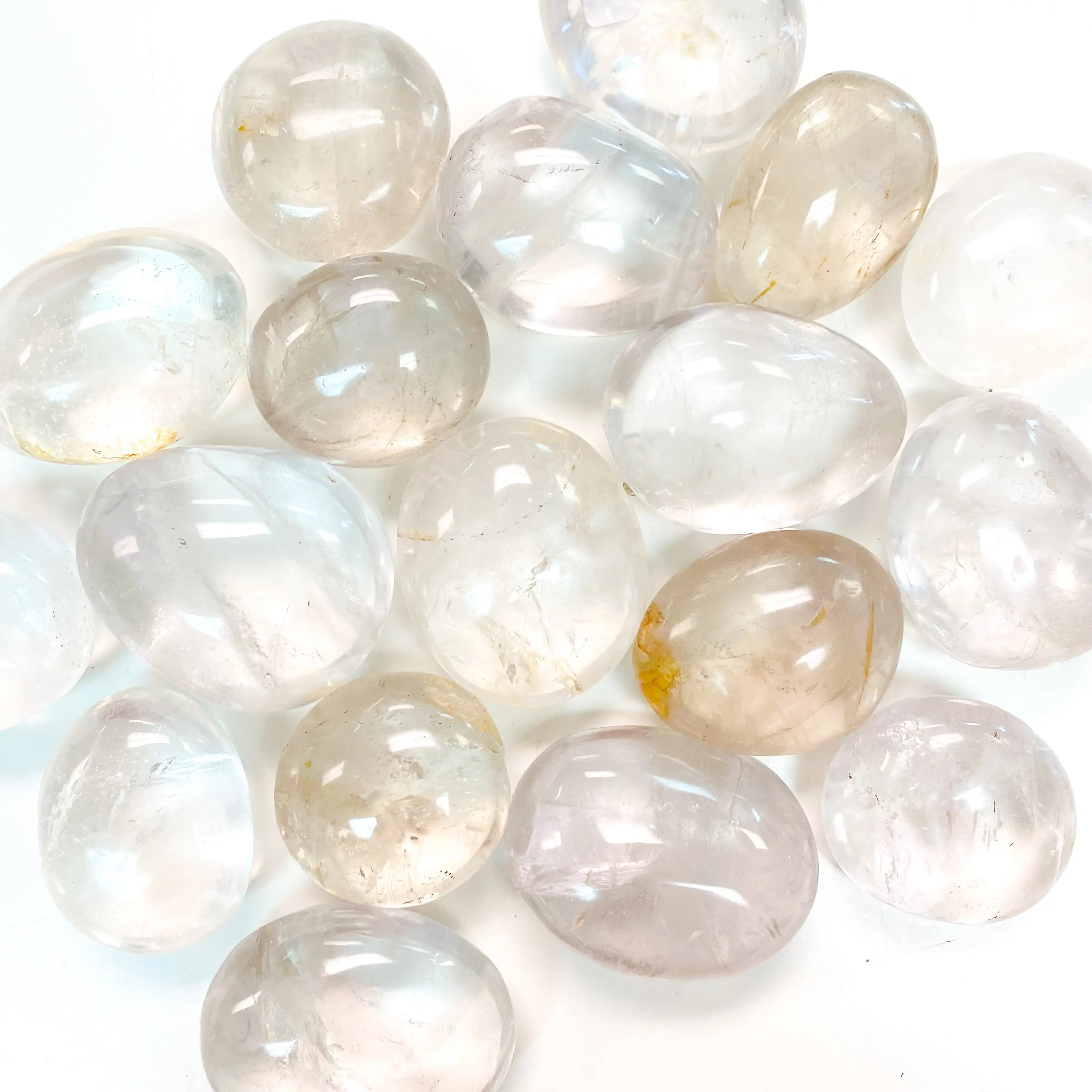 Clear Quartz Palm Stone Arabella Crystals