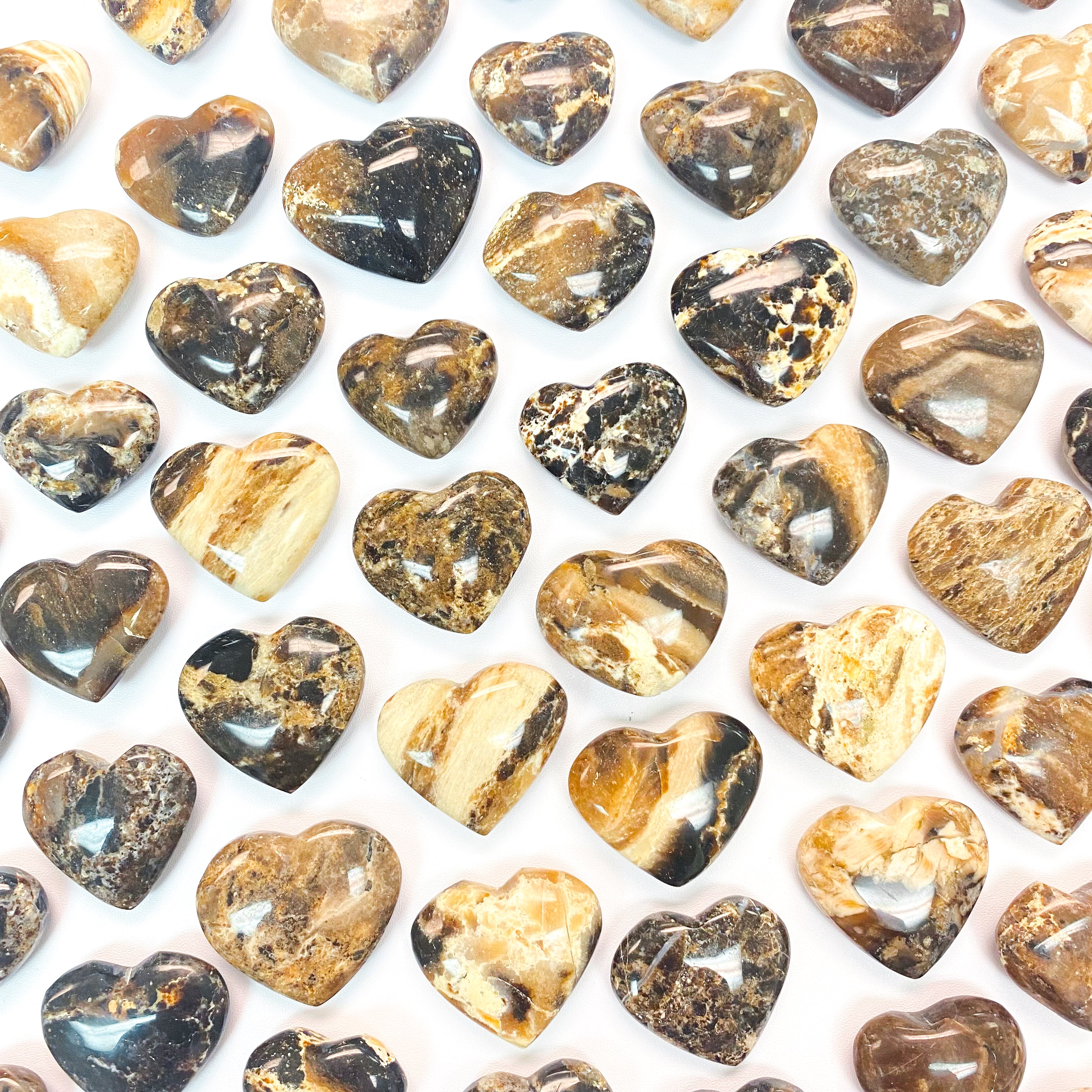 Chocolate Latte Calcite Heart