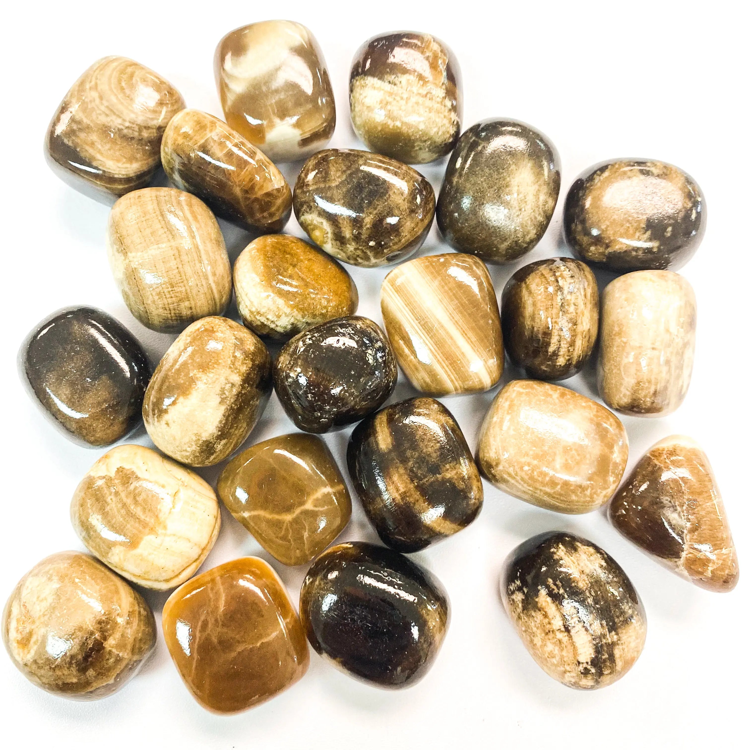 Chocolate Latte Calcite Pocket Stone Arabella Crystals
