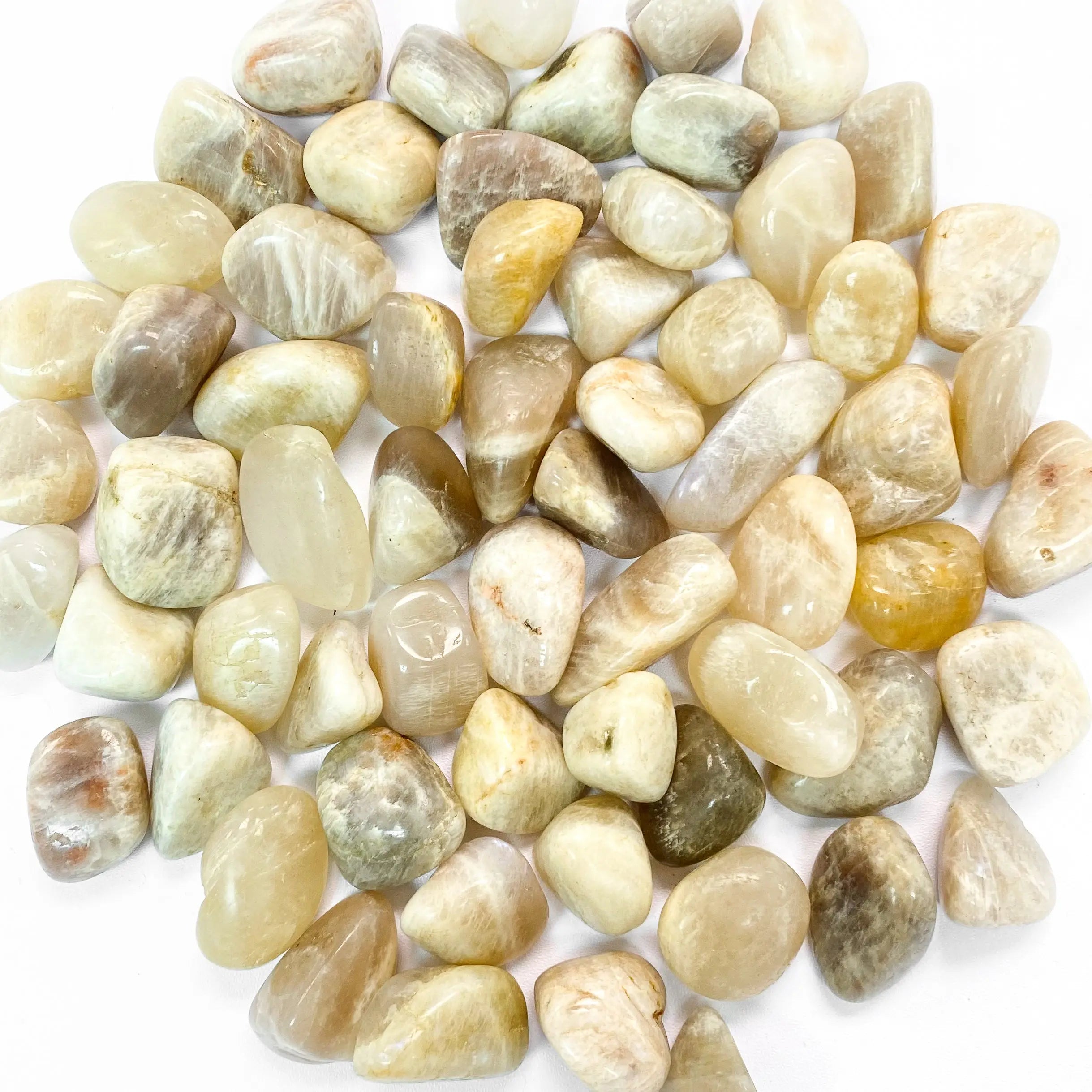 Sunstone Moonstone Hybrid Pocket Stone Arabella Crystals