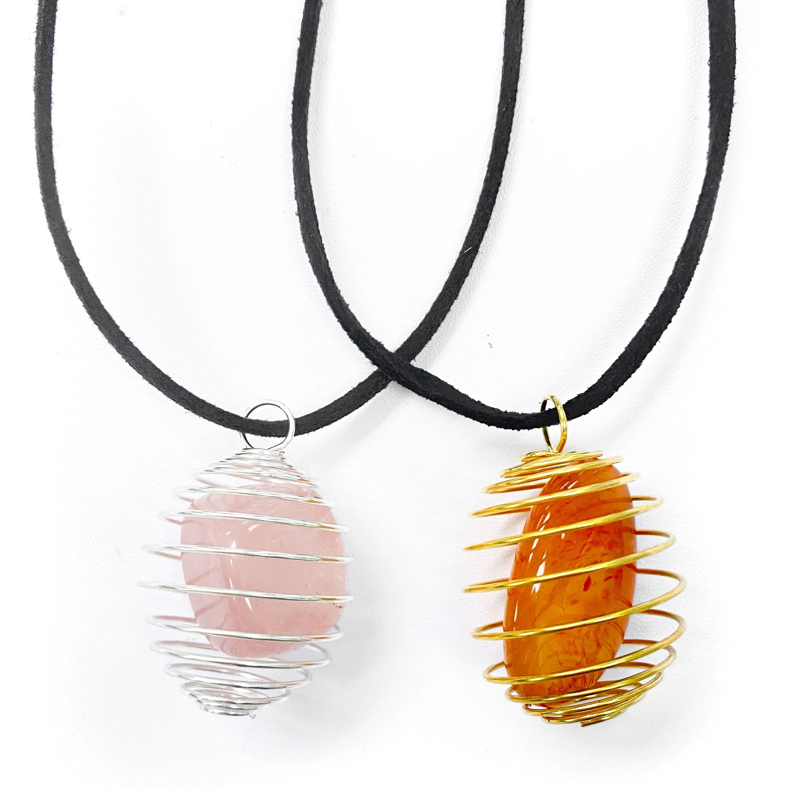 Wire Cage Crystal Holder Necklace Arabella Crystals
