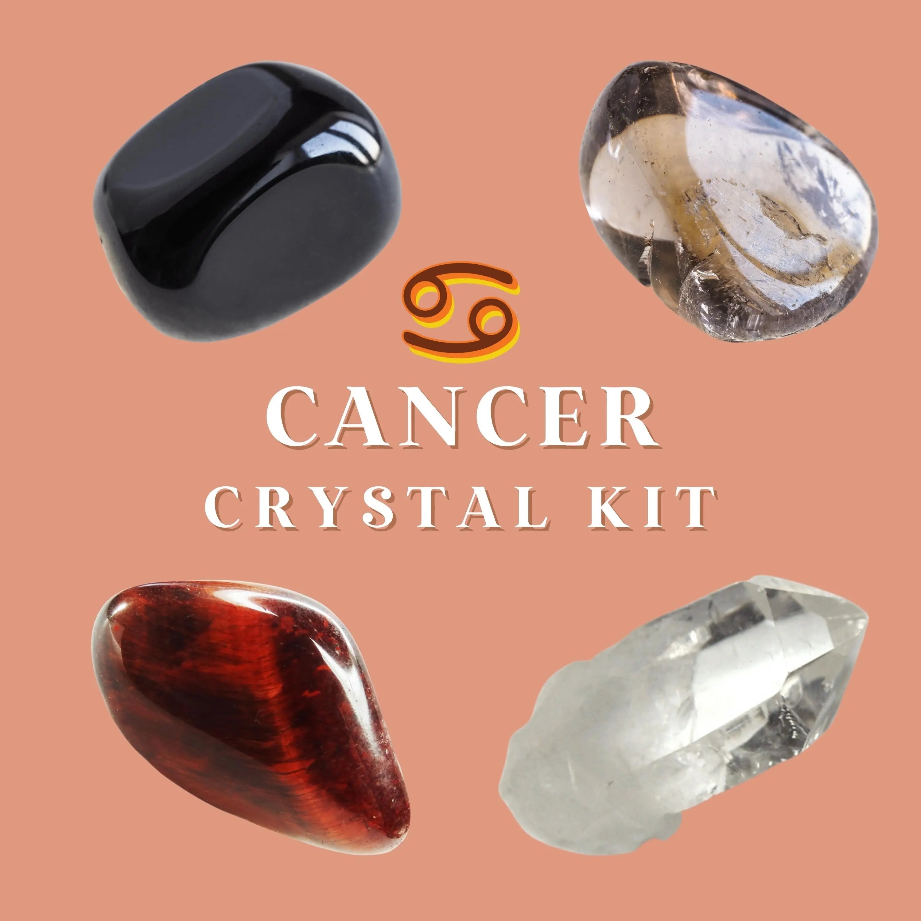 Cancer Zodiac Crystal Kit Intuition, Nurturing, Emotion