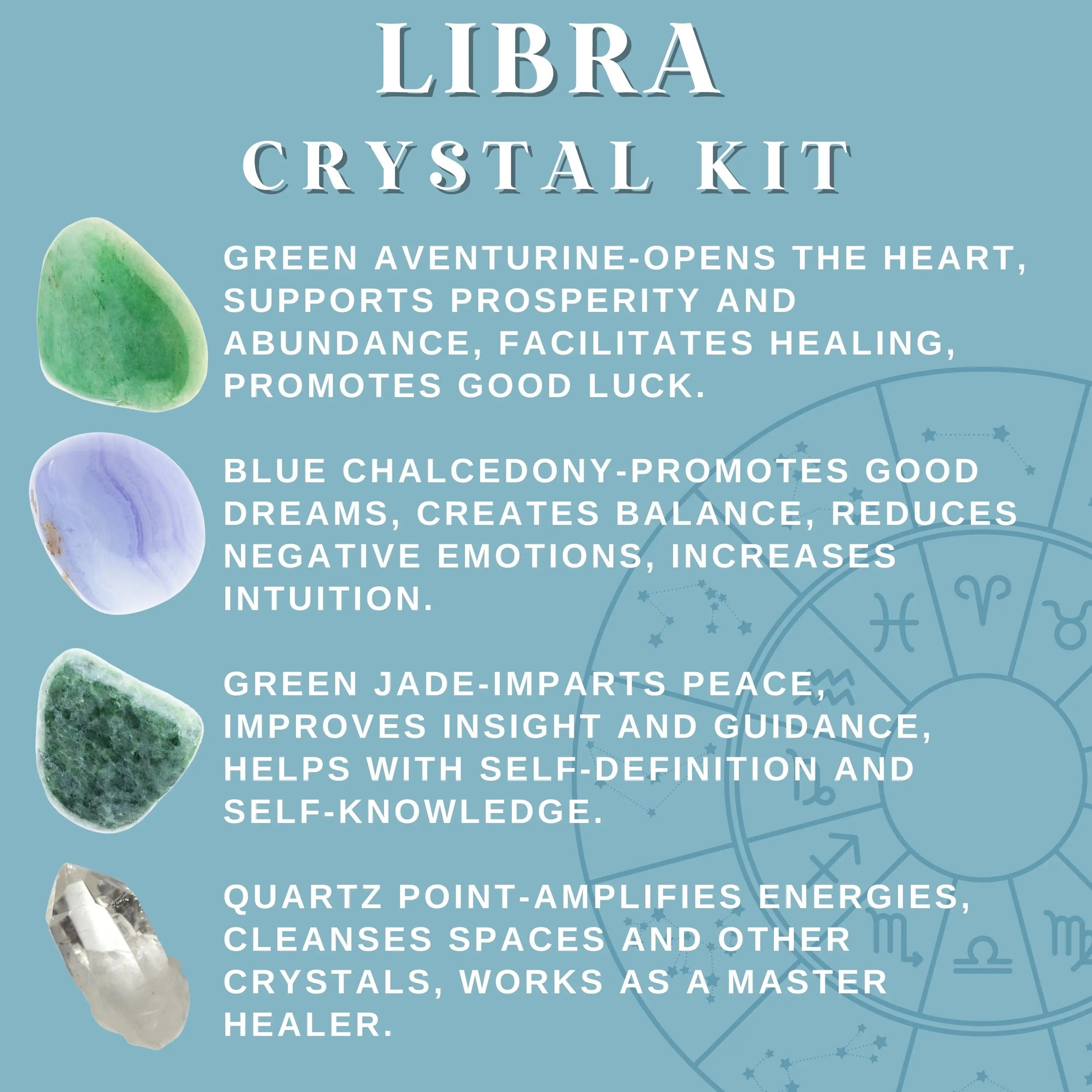 Libra Zodiac Crystal Kit Balance, Harmony, Diplomacy