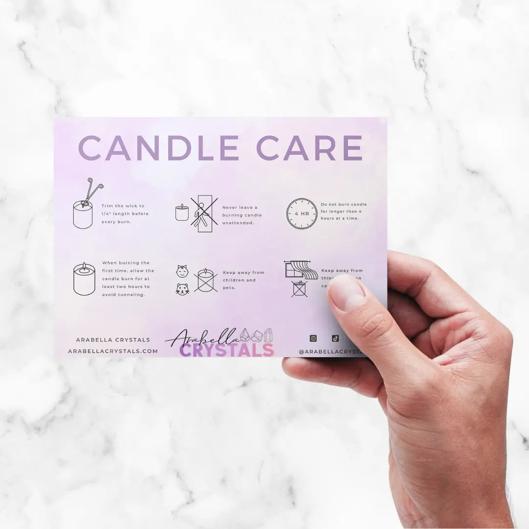 Amethyst Crystal Candle Tin Notes of: Lavender, Citrus & Cedar