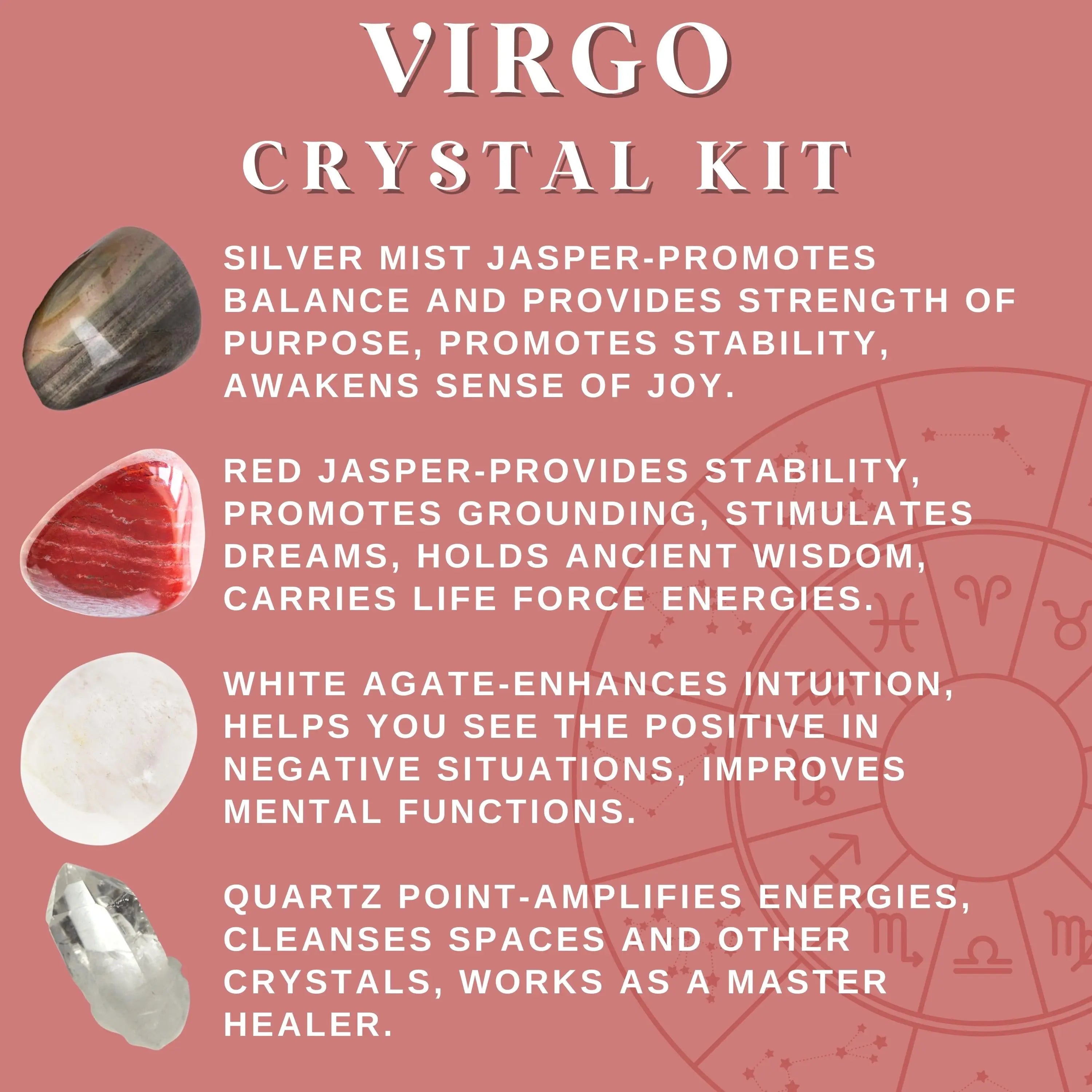 Virgo Zodiac Crystal Kit Precision, Service, Analysis