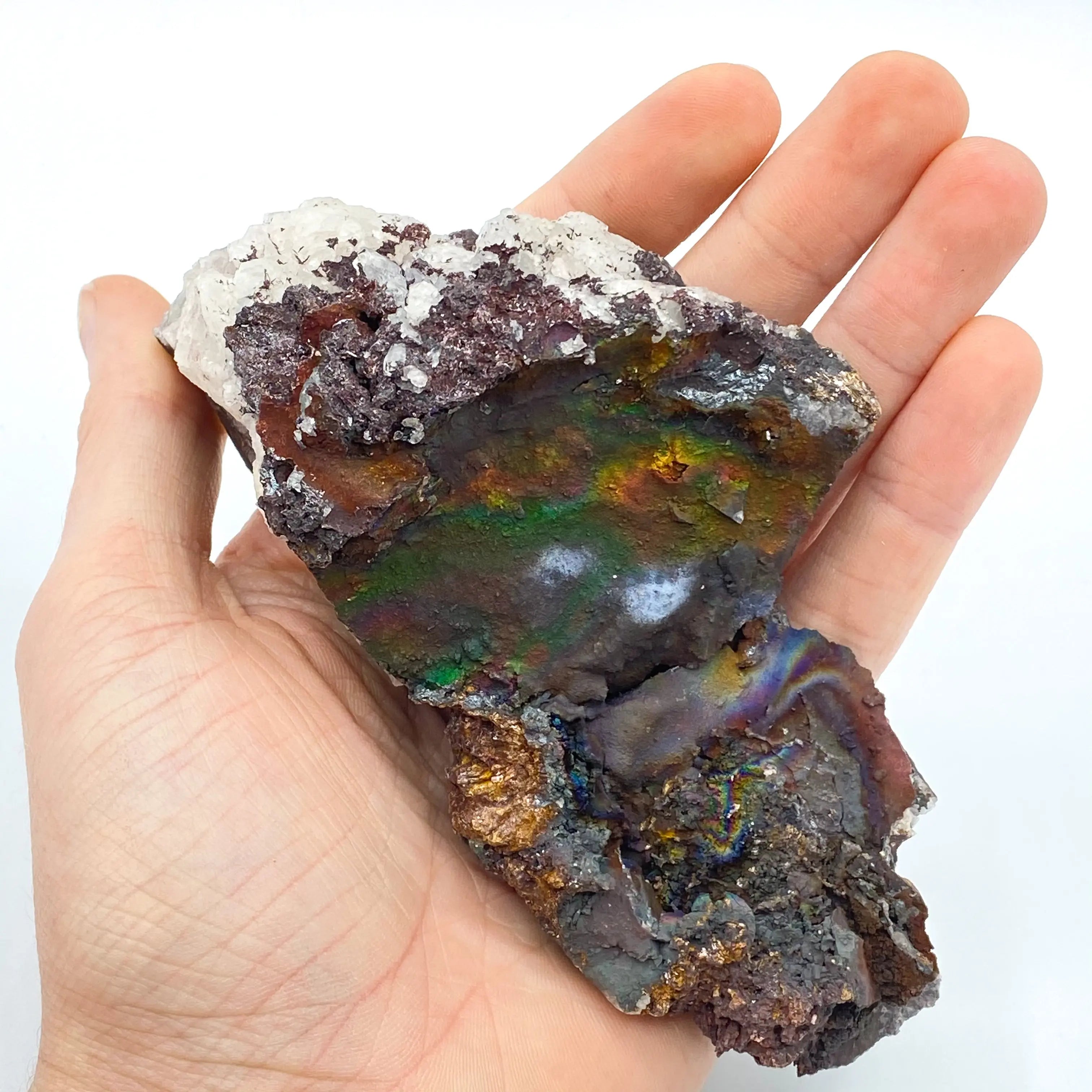 Iridescent Hematite on Turgite Arabella Crystals
