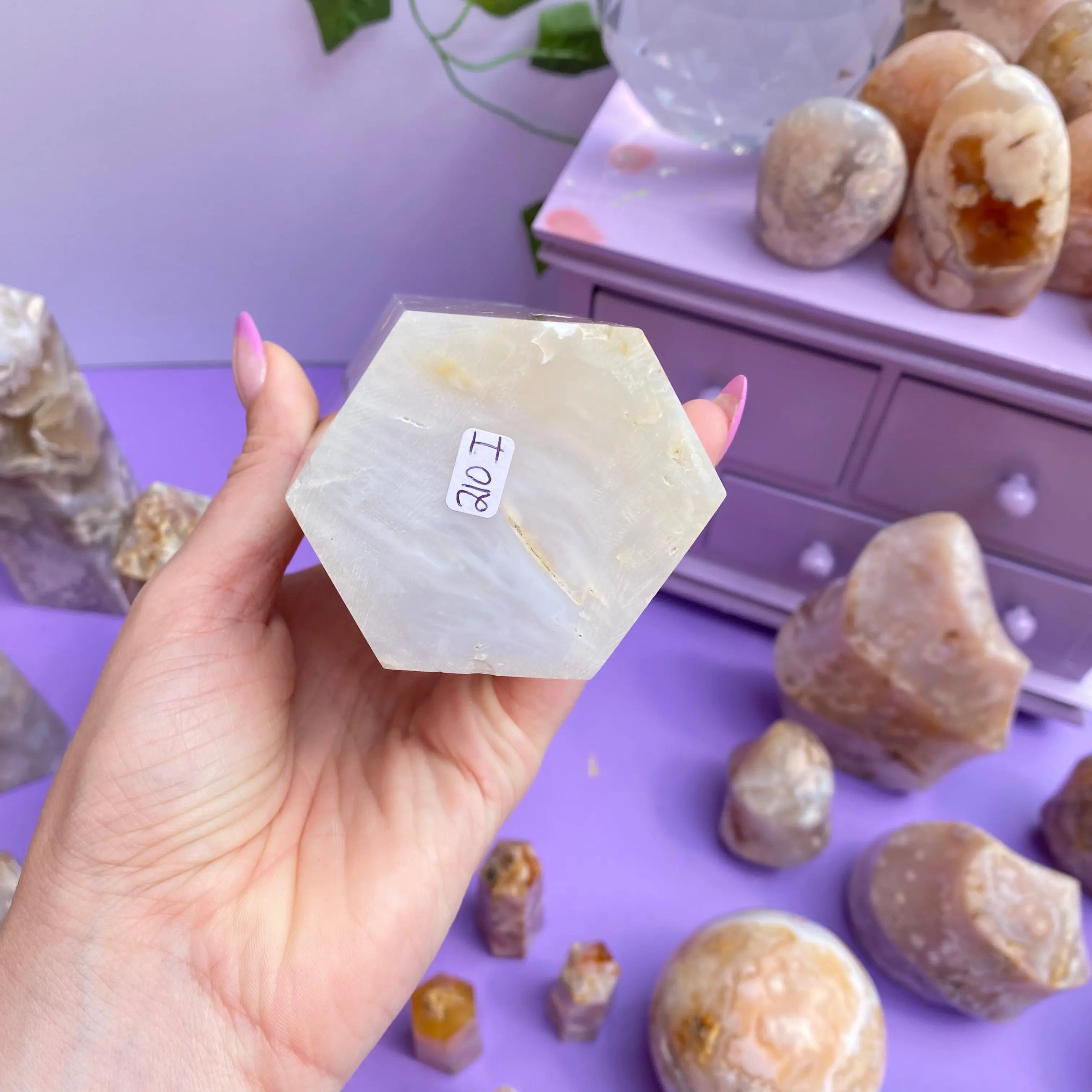 Flower Agate Point Arabella Crystals
