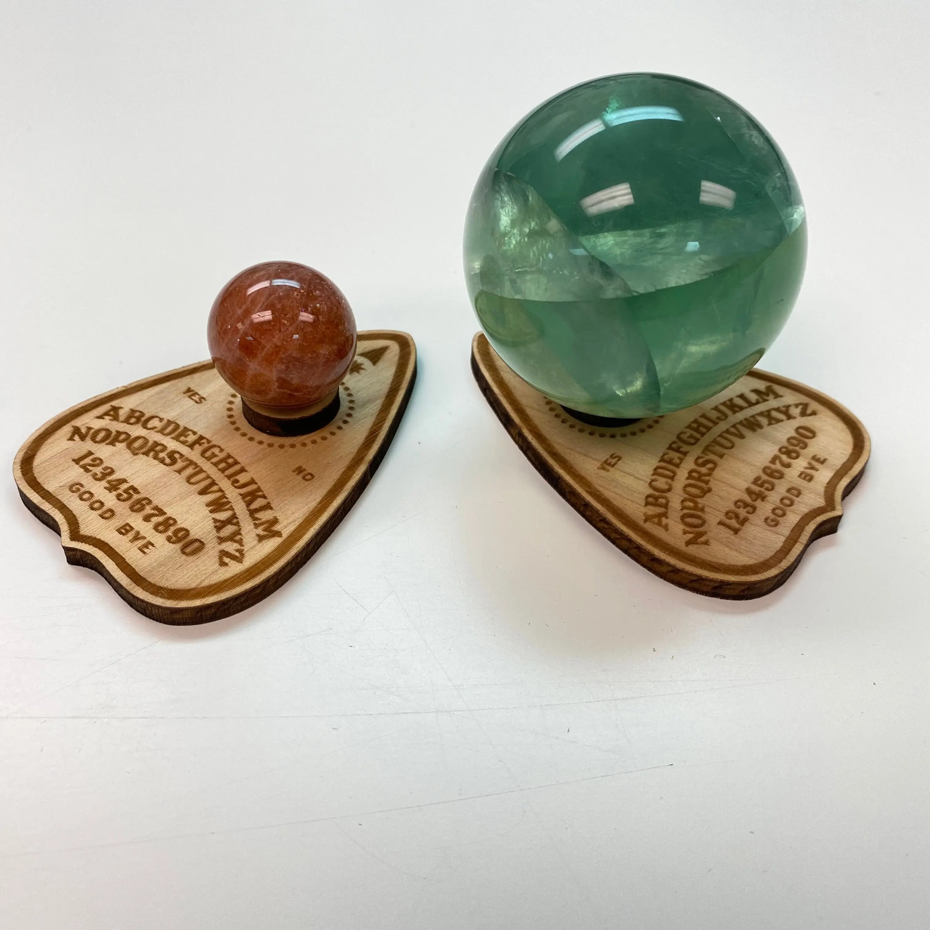Wood Planchette Sphere Stand Arabella Crystals