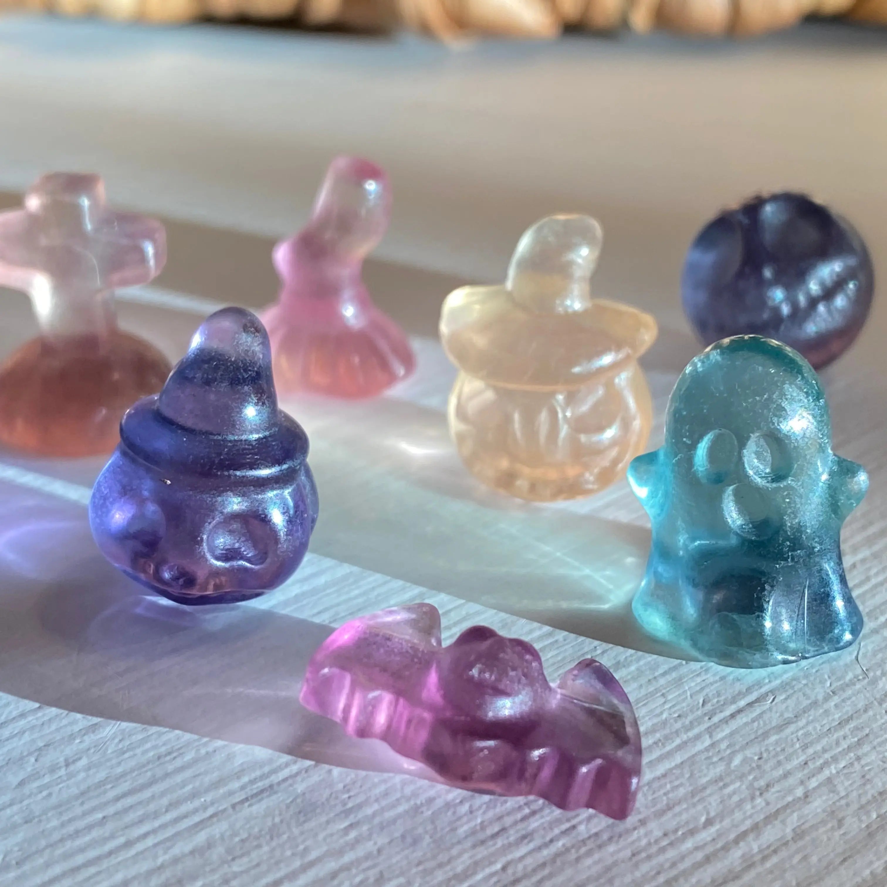 Mini Fluorite Halloween Carvings Arabella Crystals