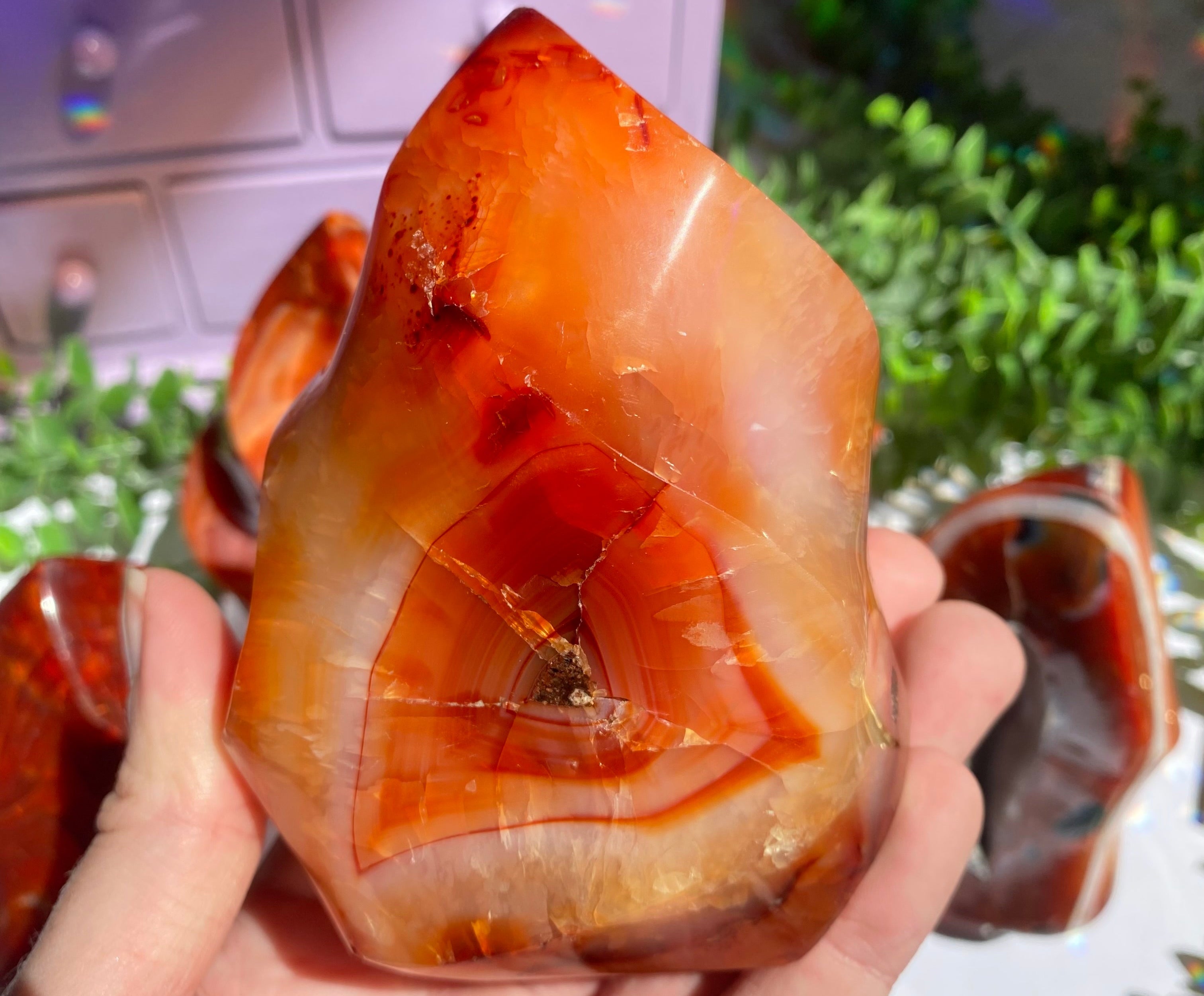 Carnelian Agate Flame