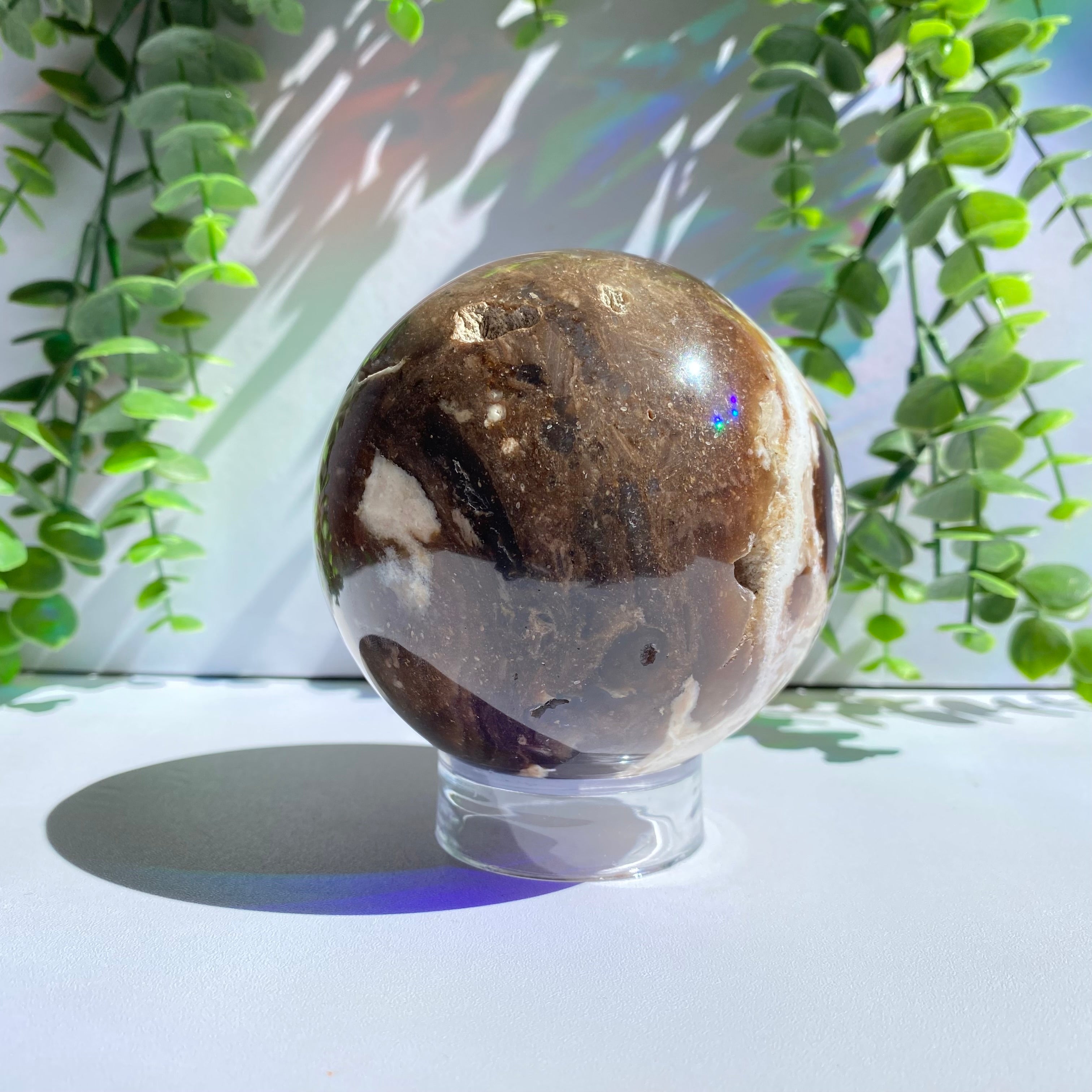 Chocolate Calcite Sphere