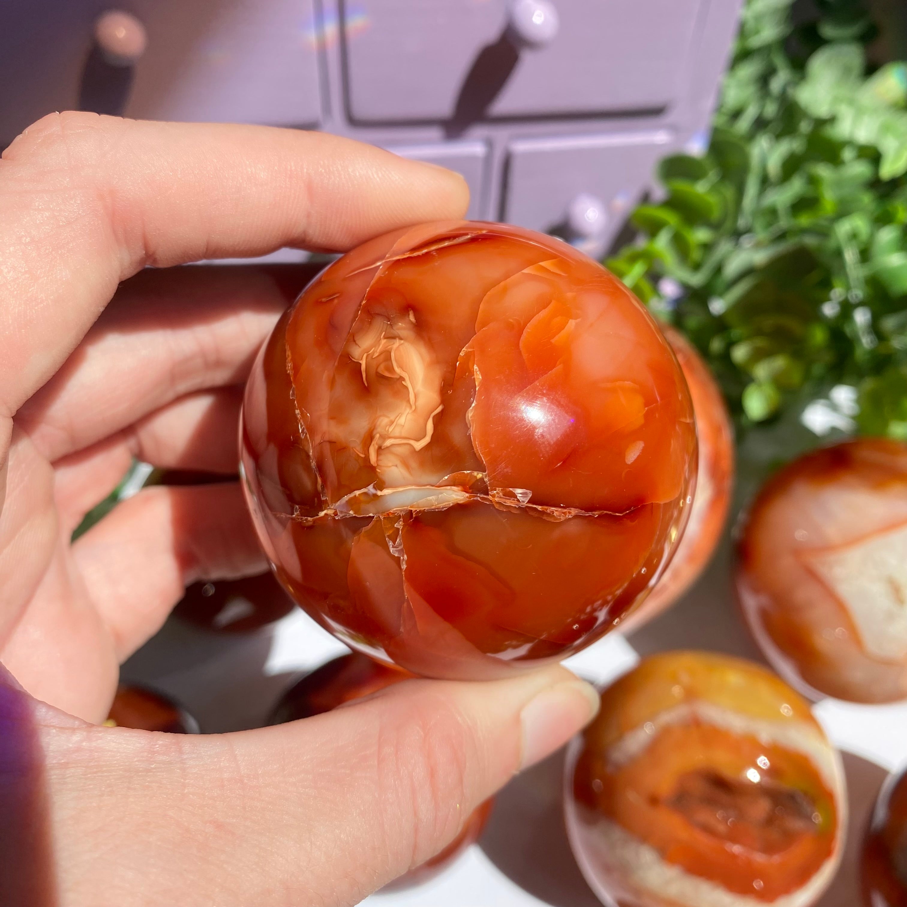 Carnelian Agate Sphere