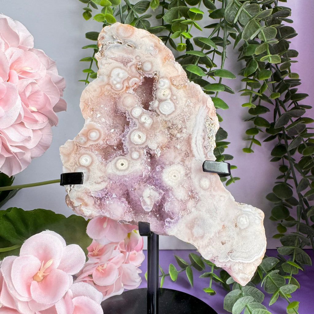 Flower Agate x Amethyst Stand