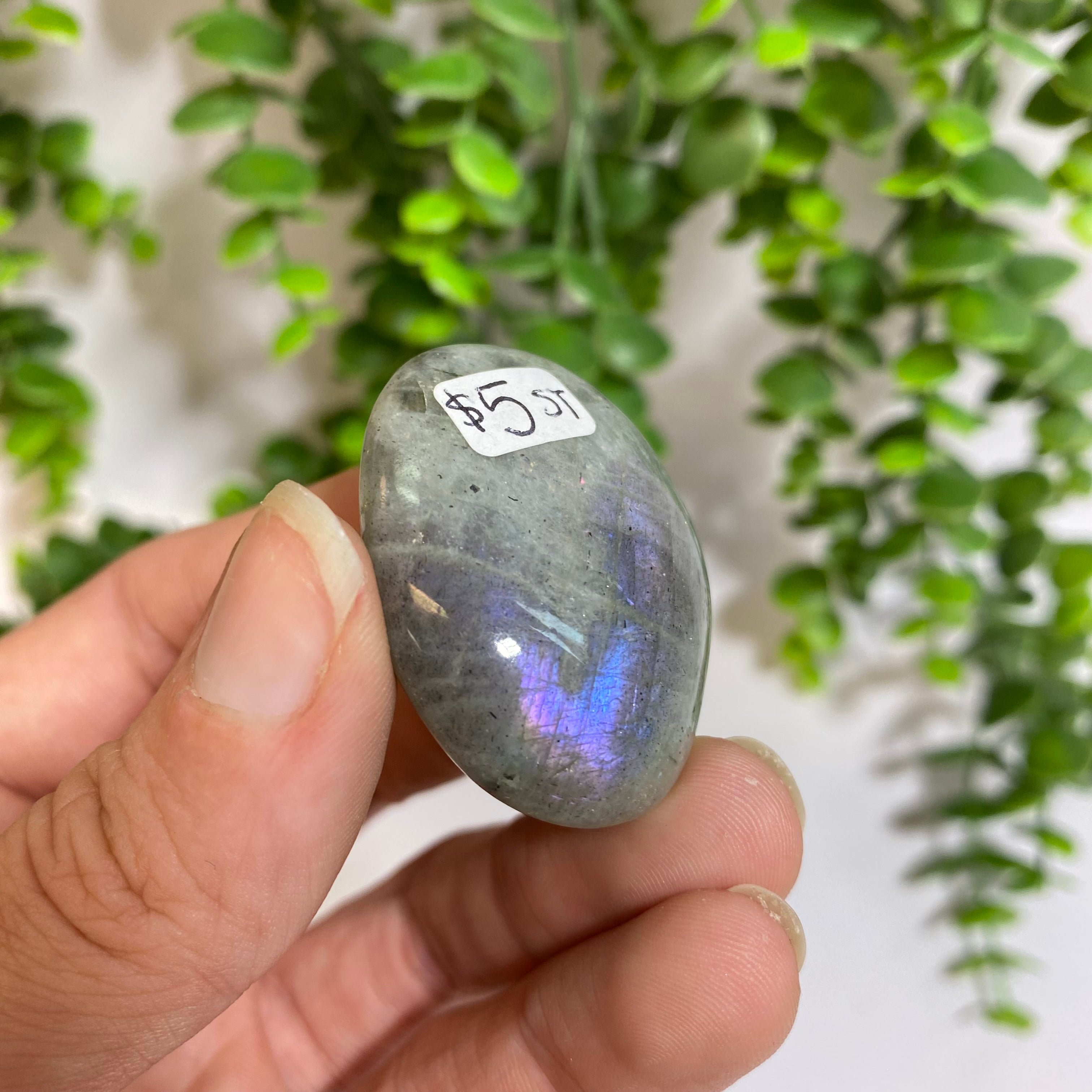 Purple Labradorite Palm Stone