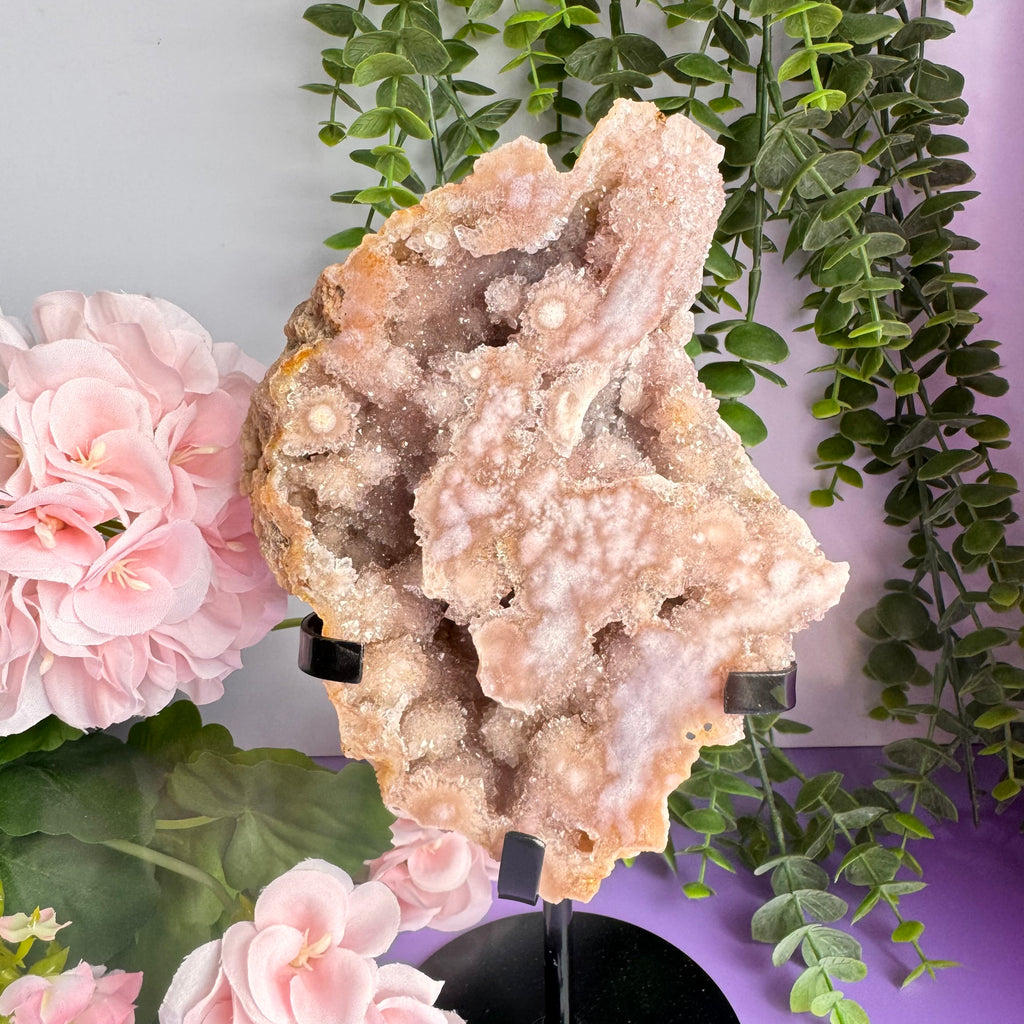 Flower Agate x Amethyst Stand