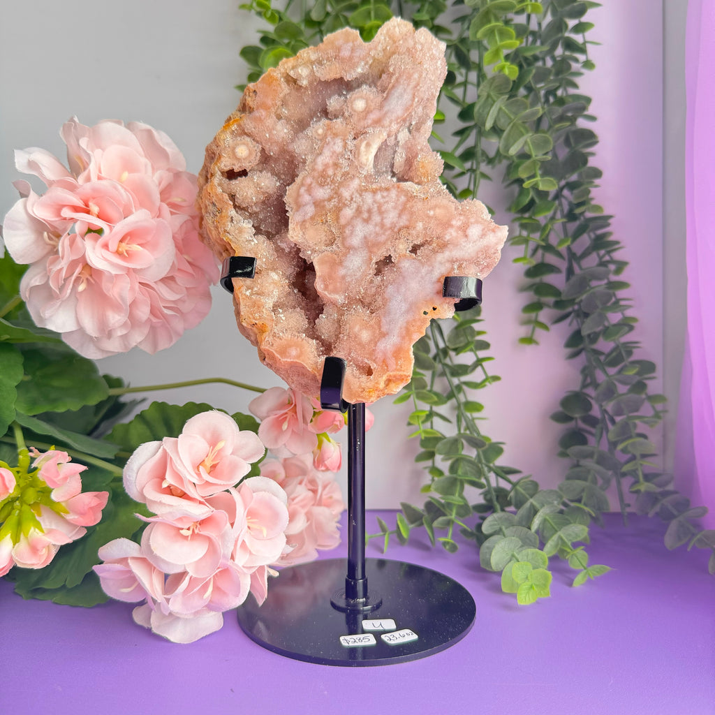 Flower Agate x Amethyst Stand