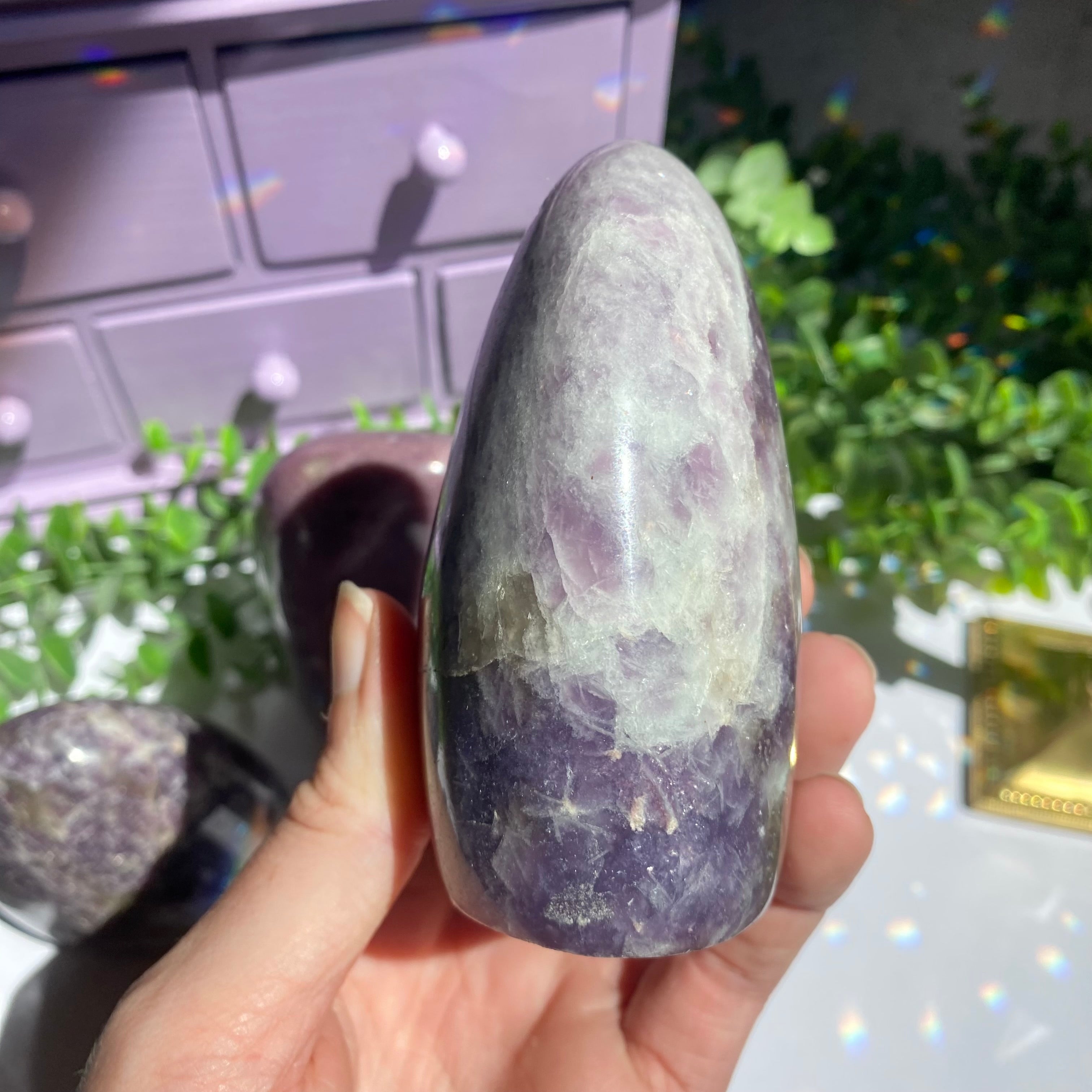 Lepidolite x Smoky Quartz (Unicorn Stone) Free Form