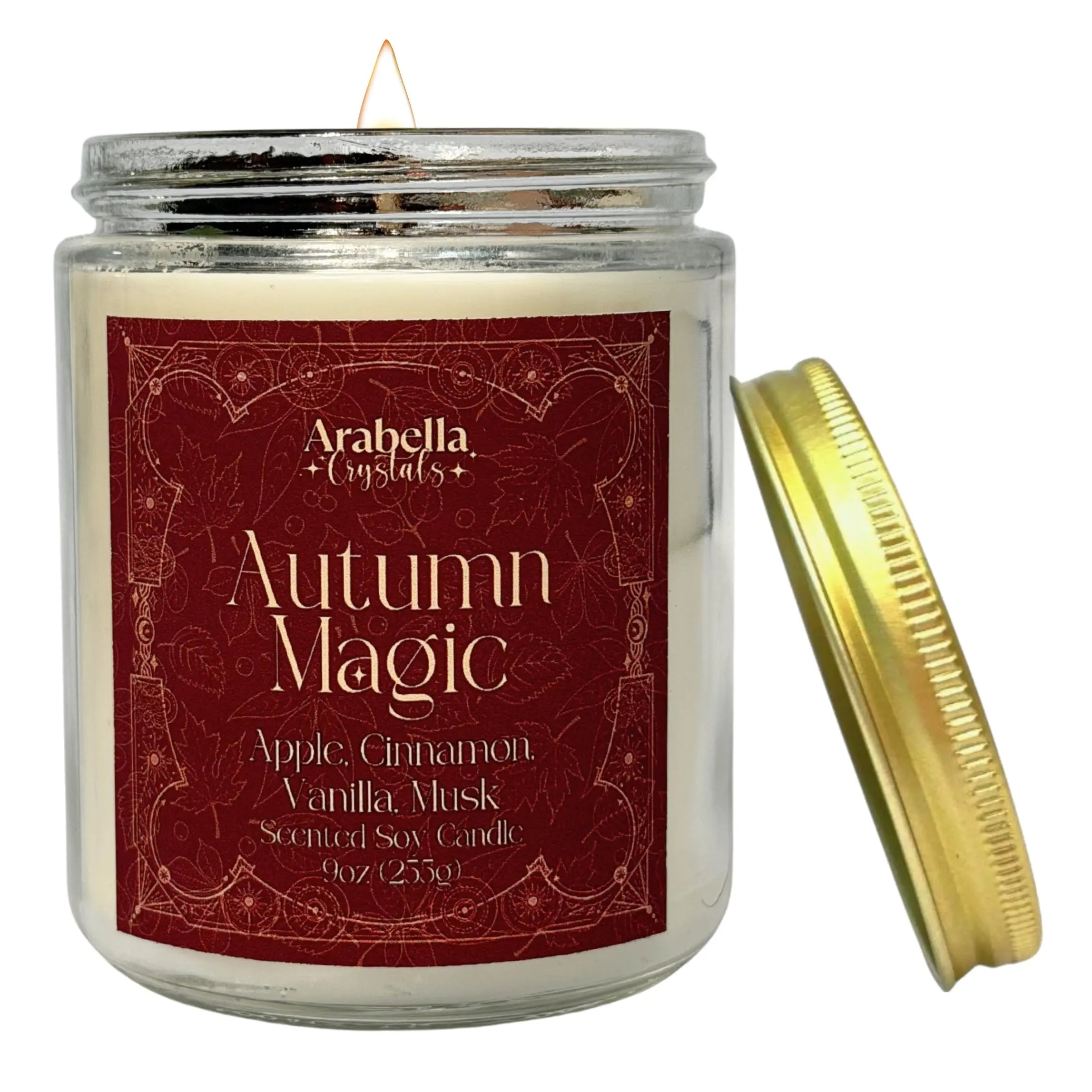 Astral Pumpkin Crystal Infused Soy Candle Notes of: Pumpkin, Caramel and Vanilla